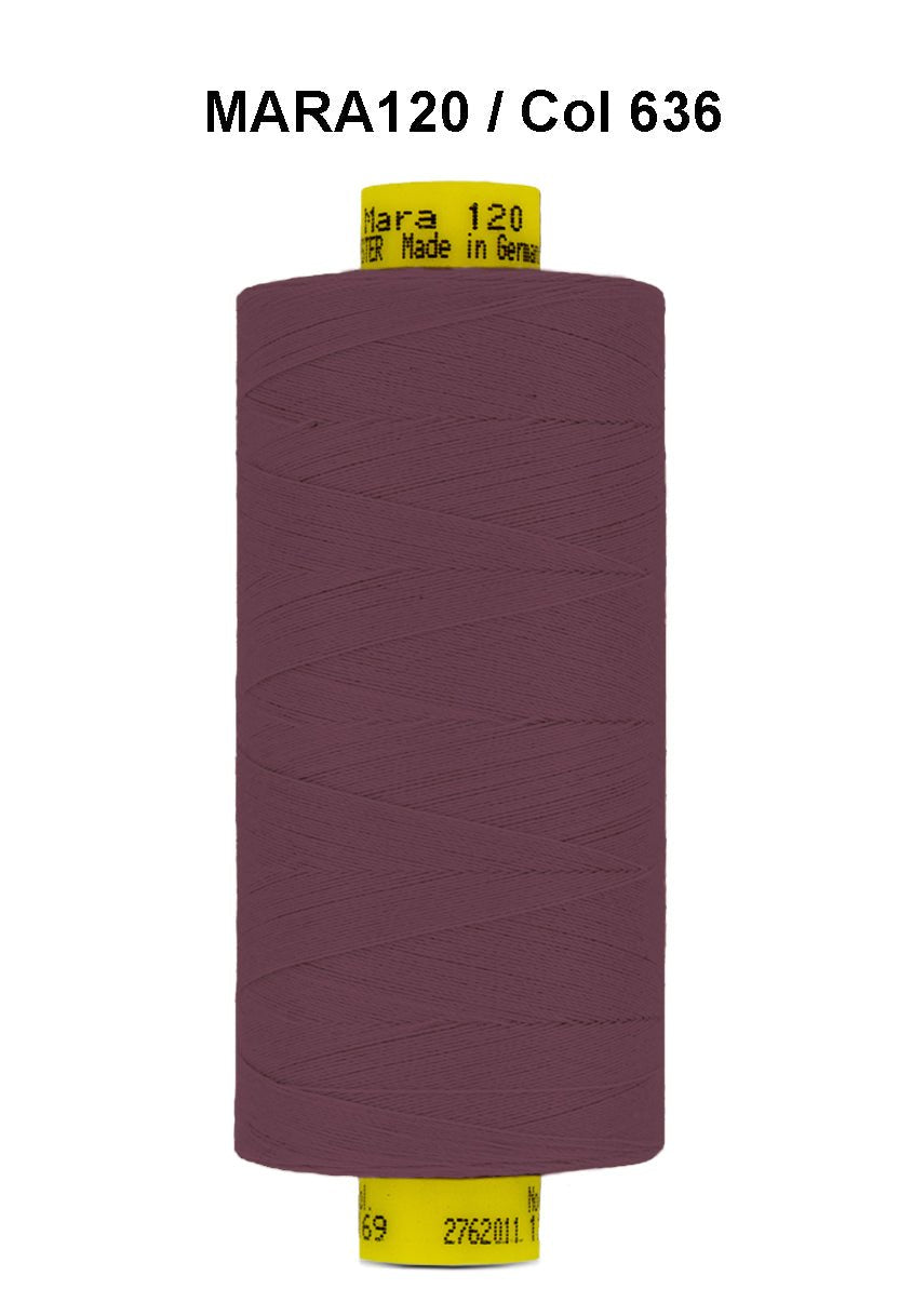 Gutermann Mara 120 thread, color 636, on a 1000m spool.