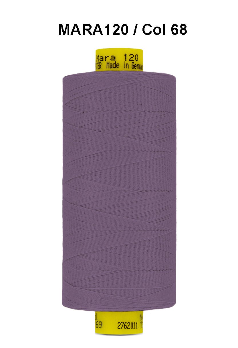 A spool of purple Gutermann Mara 120 thread.