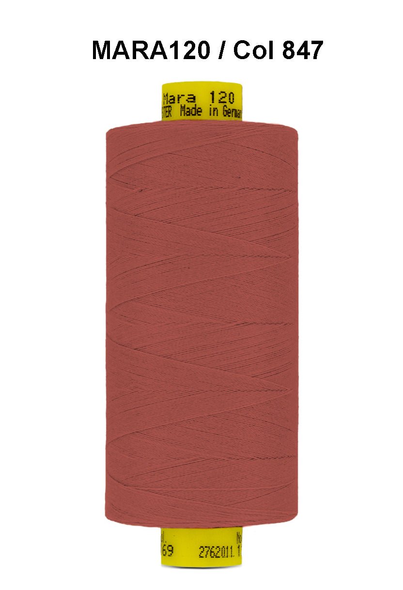Gutermann Mara 120 thread, color 847, on a 1000m spool.