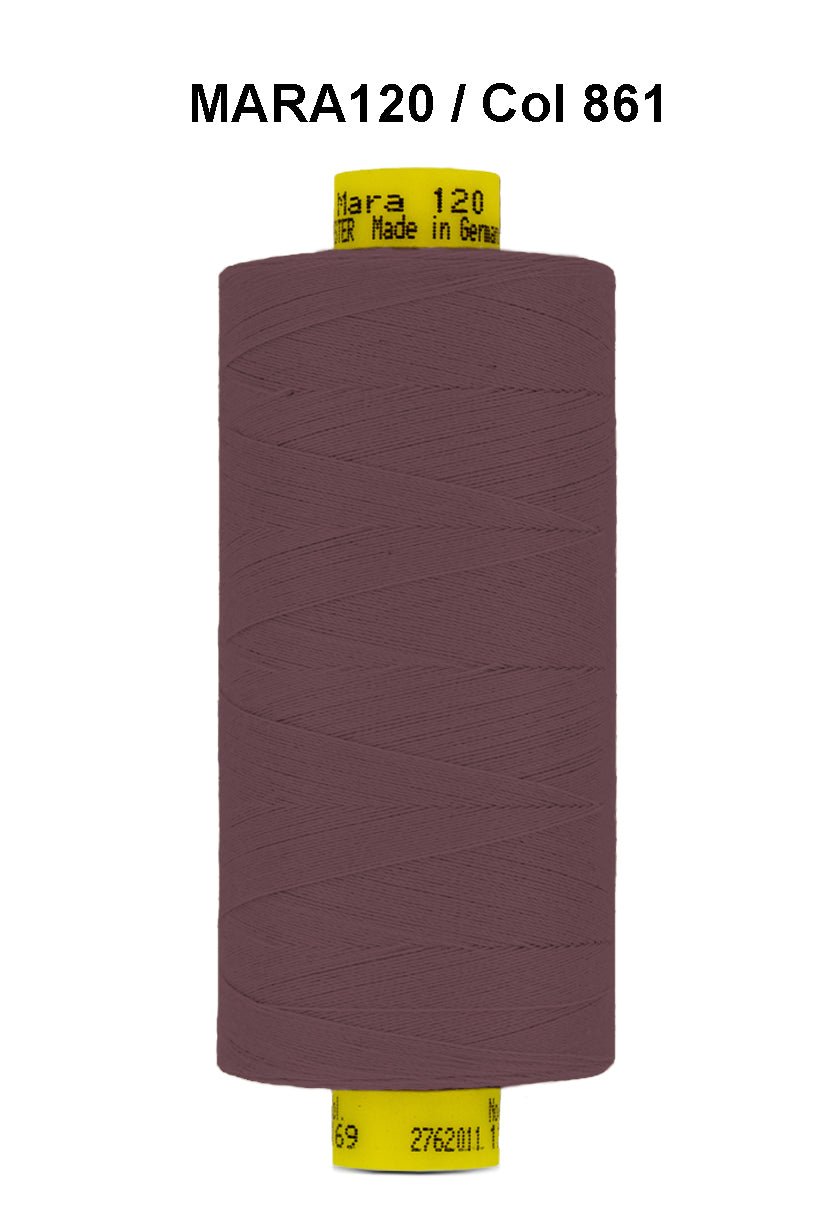 Gutermann Mara 120 thread, color 861, on a 1000m spool.