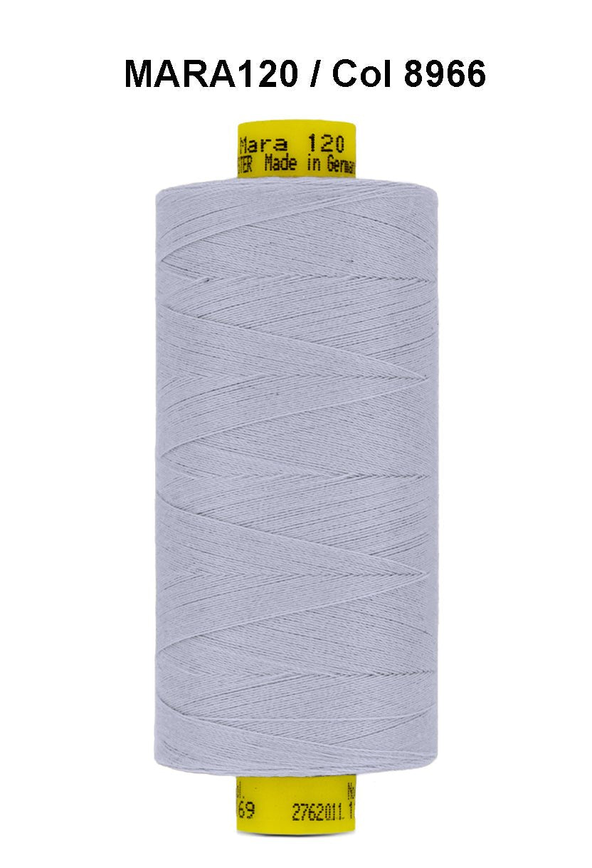 A spool of light purple Gutermann Mara 120 thread.