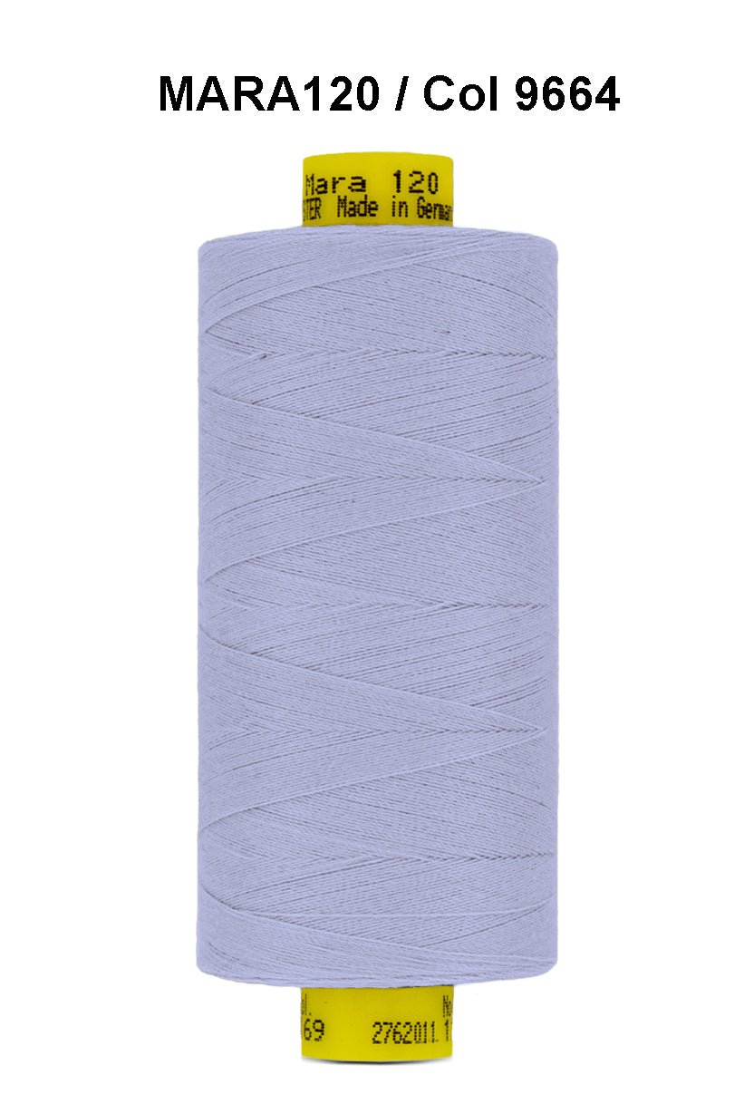 A spool of light purple Gutermann Mara 120 thread.