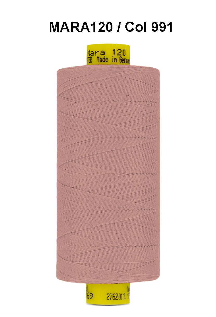Gutermann Mara 120 thread, color 991, on a 1000m spool.