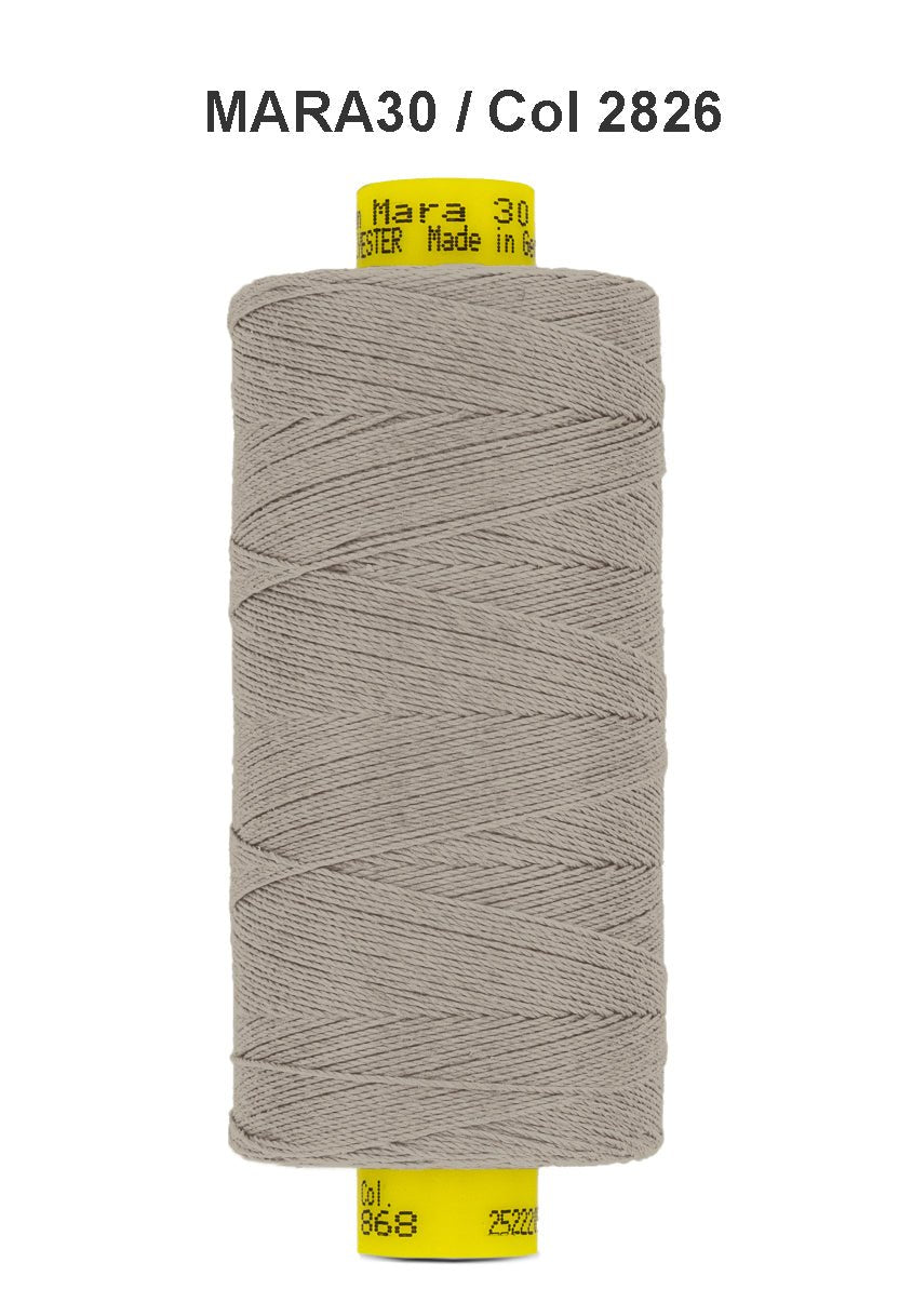 Gutermann Mara 30 polyester thread, color 2826.