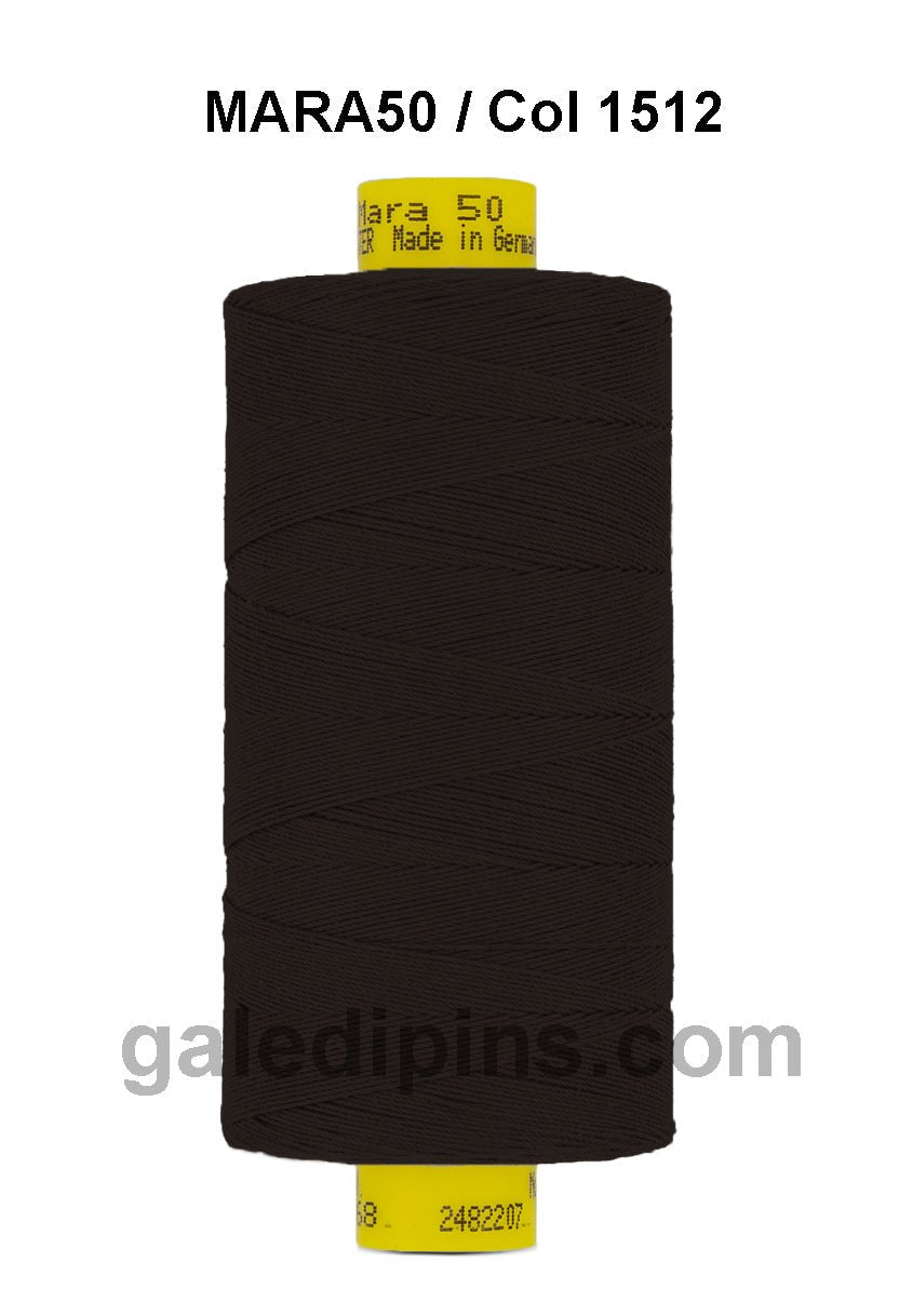 Gutermann Mara 50 thread, dark brown, 500m spool.