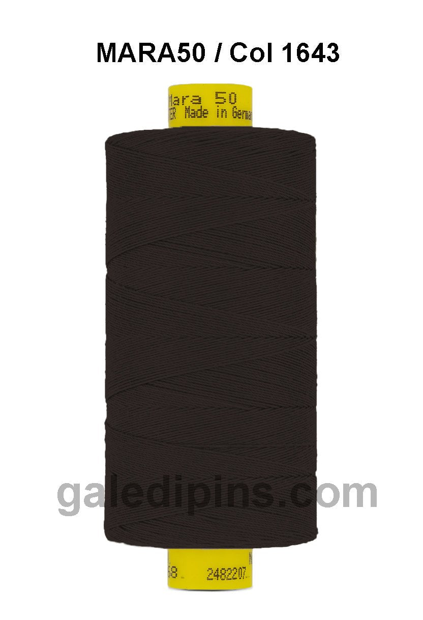 Gutermann Mara 50 thread, dark brown, 500m spool.