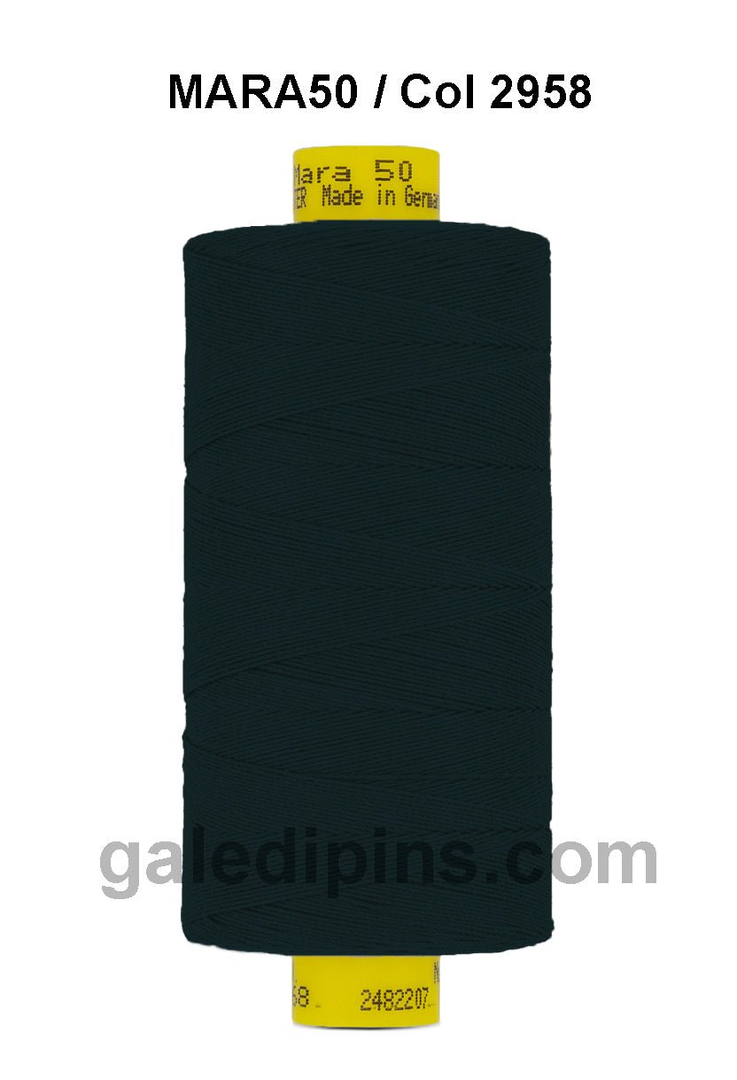 Gutermann Mara 50 industrial thread, color 2958, on a 500m spool.