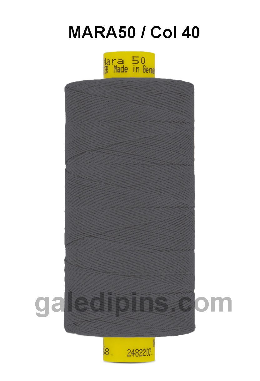 Gutermann Mara 50 thread, dark grey, 500m spool.