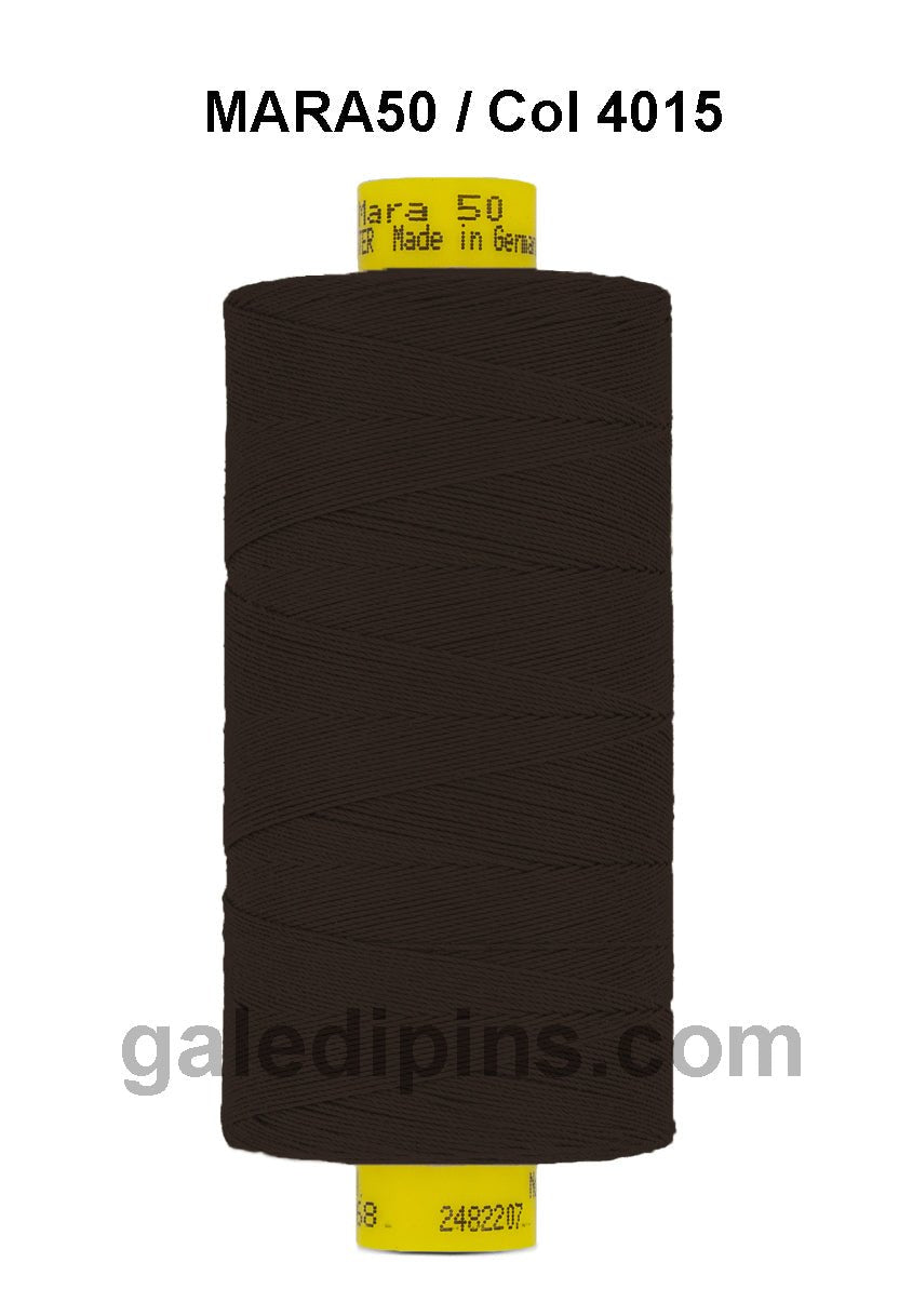 Gutermann Mara 50 thread, dark brown, 500m spool.