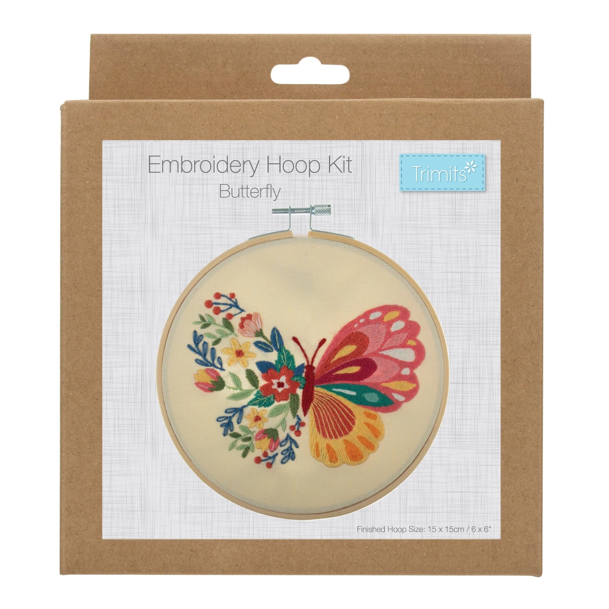 Embroidery Hoop Kit Butterfly - Galedi Pins