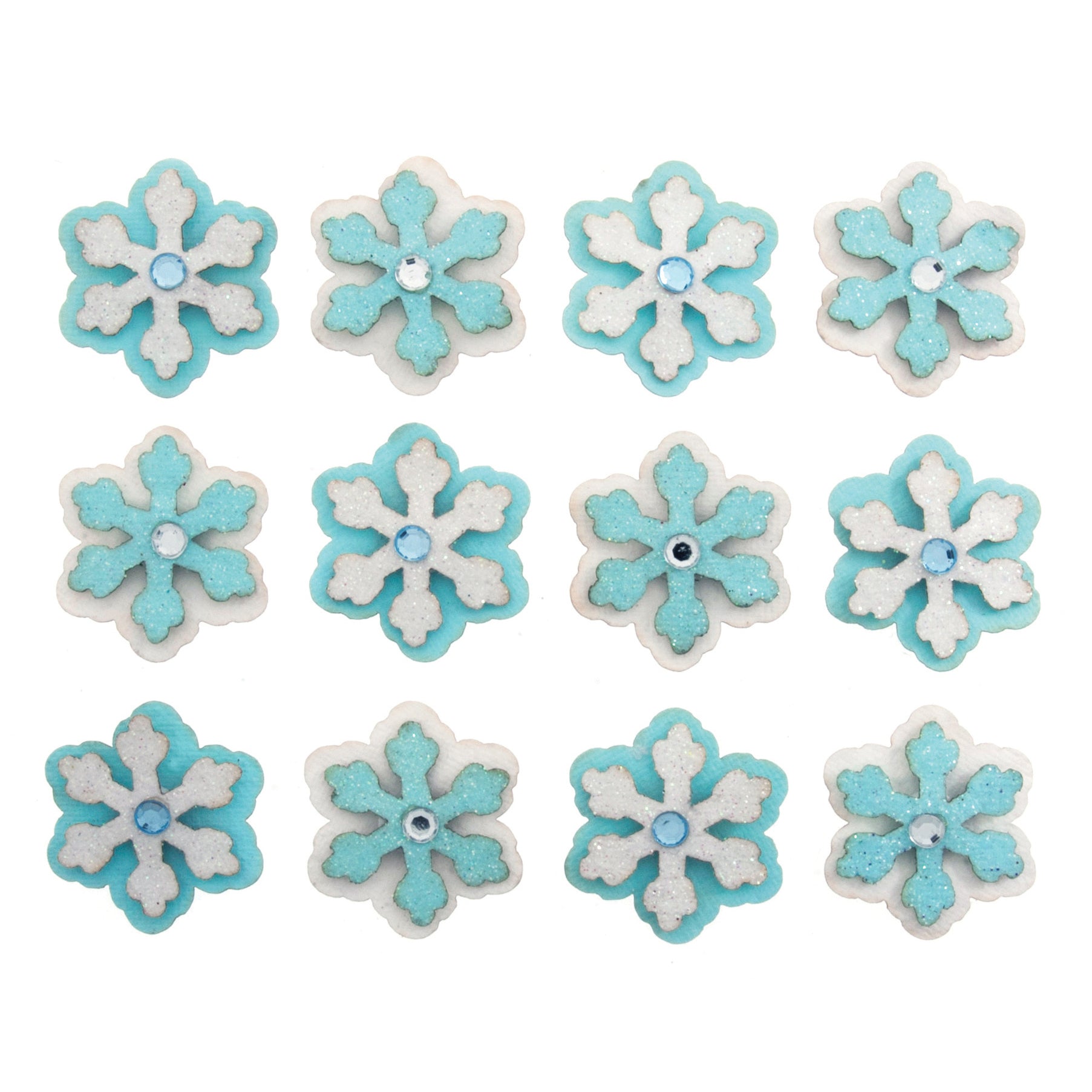 Trimits 3D Mini Snowflakes Embellishments – Pack of 12