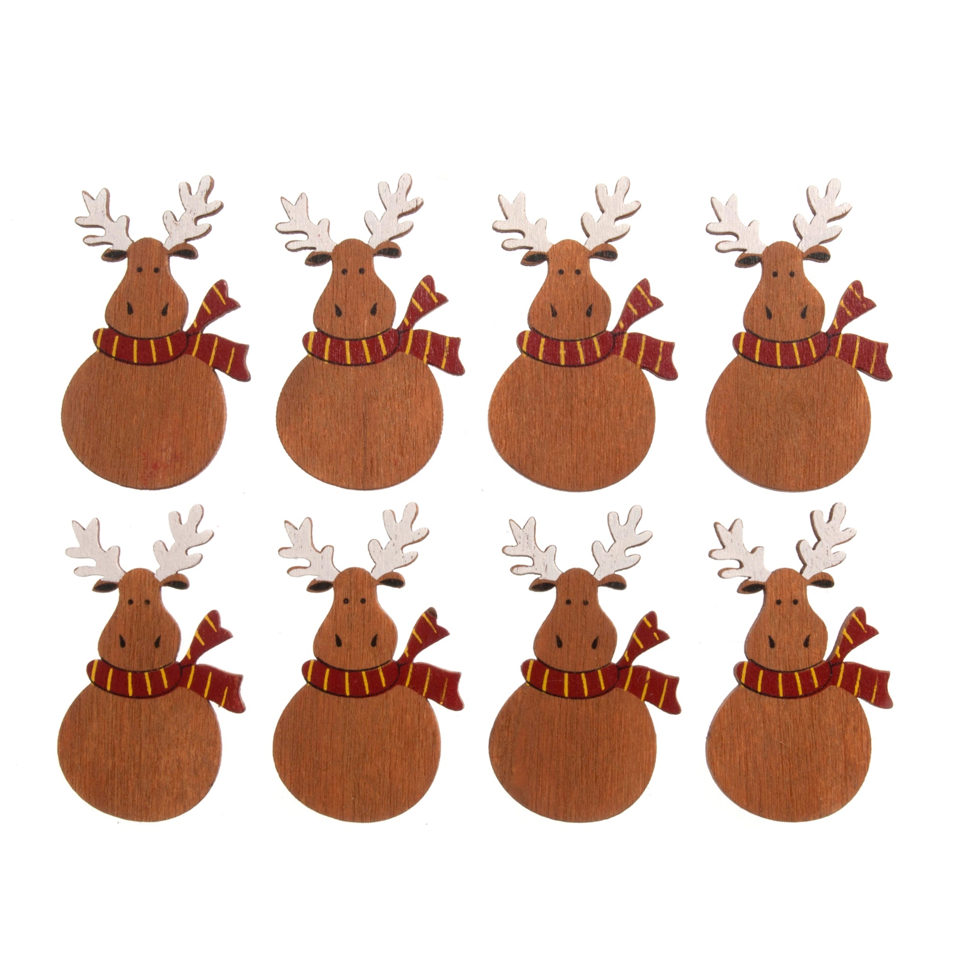 Trimits Wooden Reindeer Craft Embellishments – Pack of 10