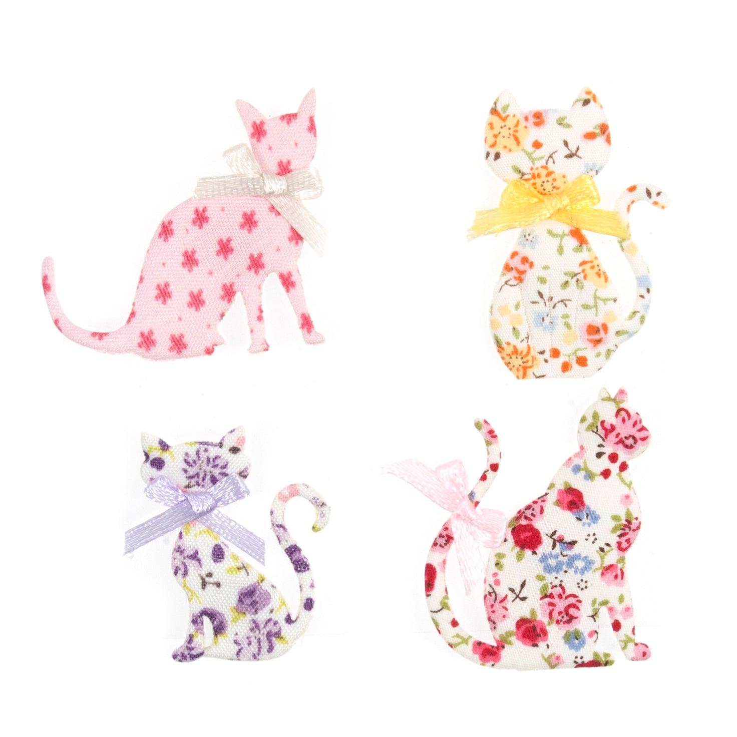 Trimits Felt Floral Cats Appliques – Pack of 4