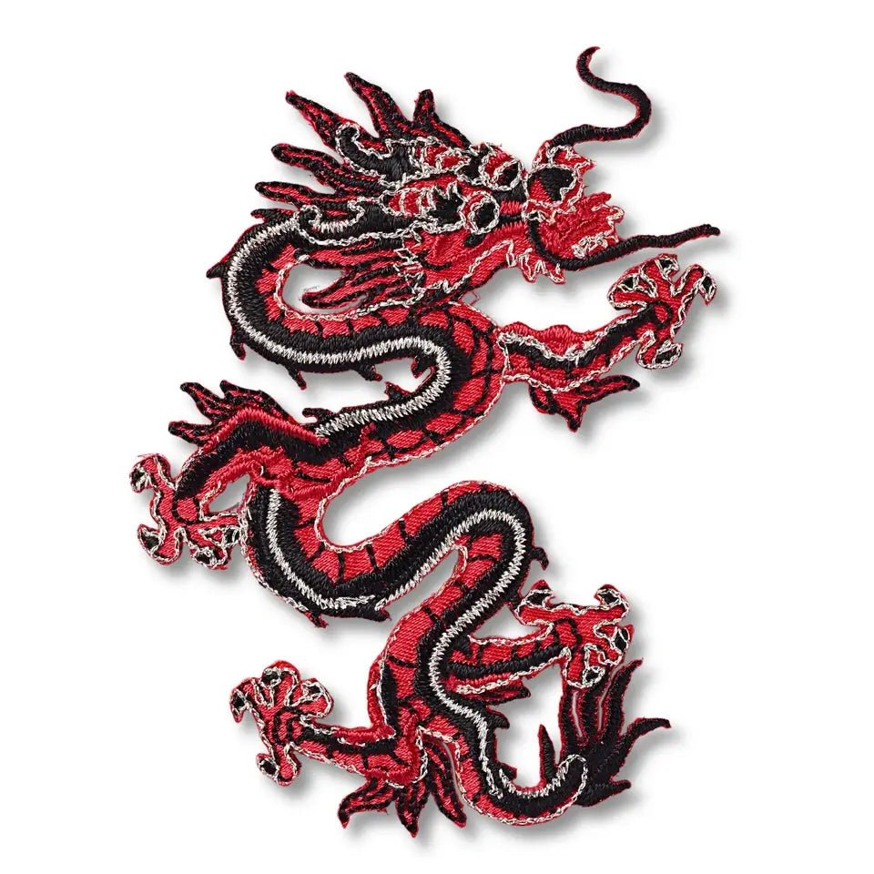 Applique Asia, dragon, red/black - Galedi Pins