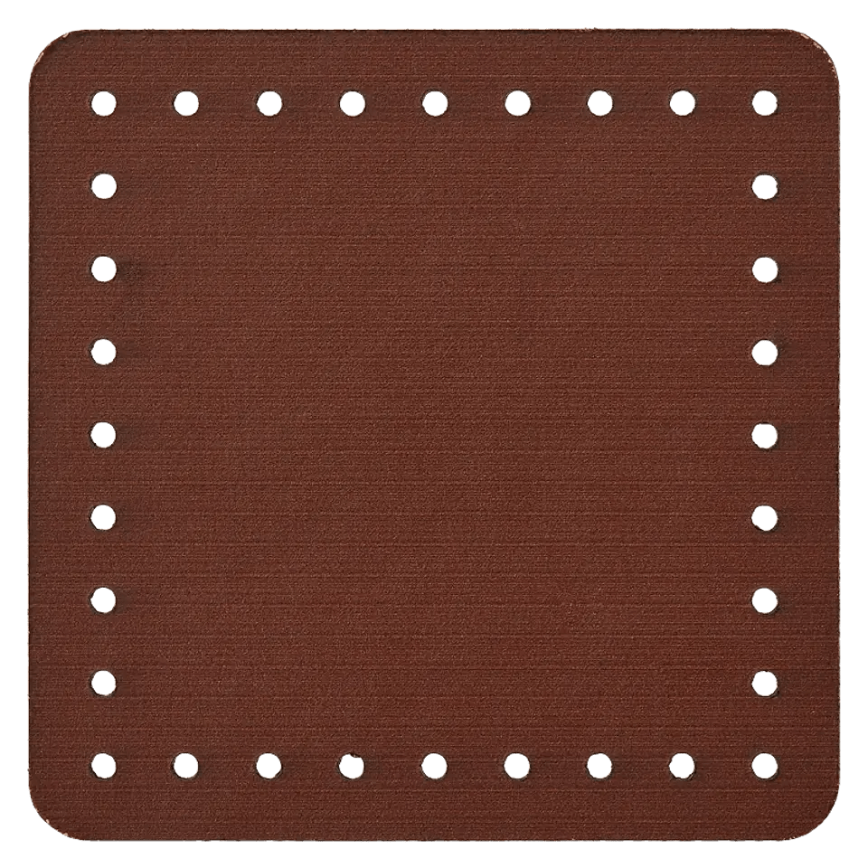 Leather patch recycled 55mm brown - Galedi Pins