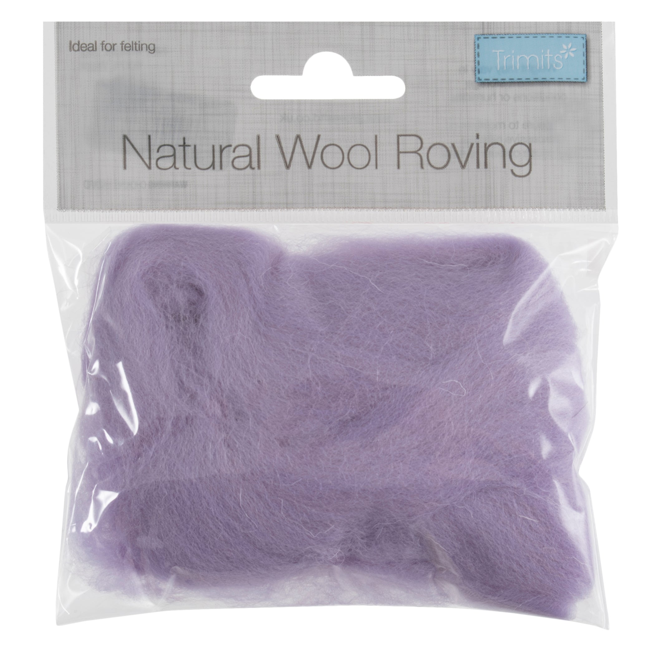 Trimits Natural Wool Roving – 10g Colorfast Fiber for Felting & Crafts