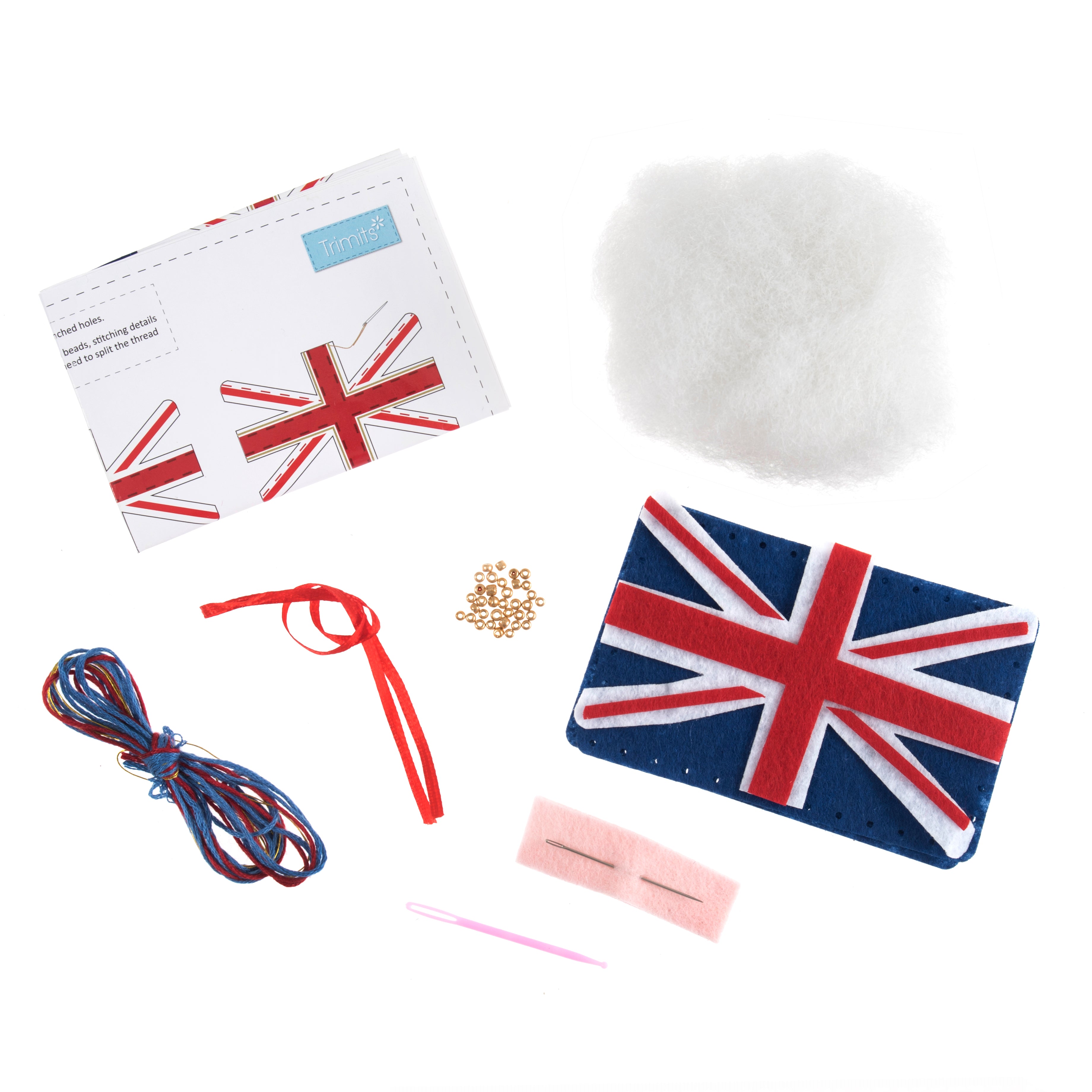 Felt Decoration Kit – Union Jack | Galedi Pins Craft Supplies