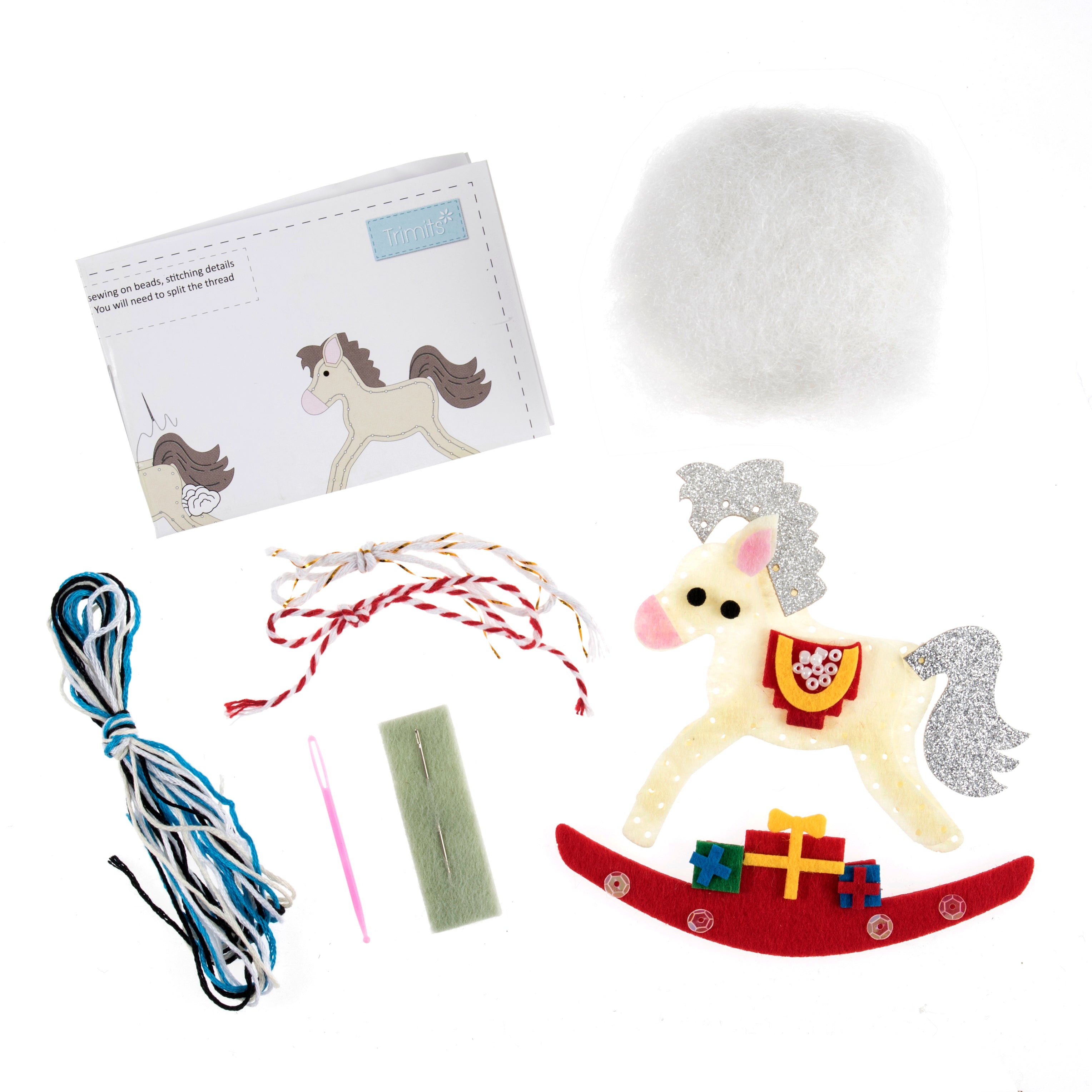 Trimits Felt Rocking Horse Decoration Kit – Christmas Craft