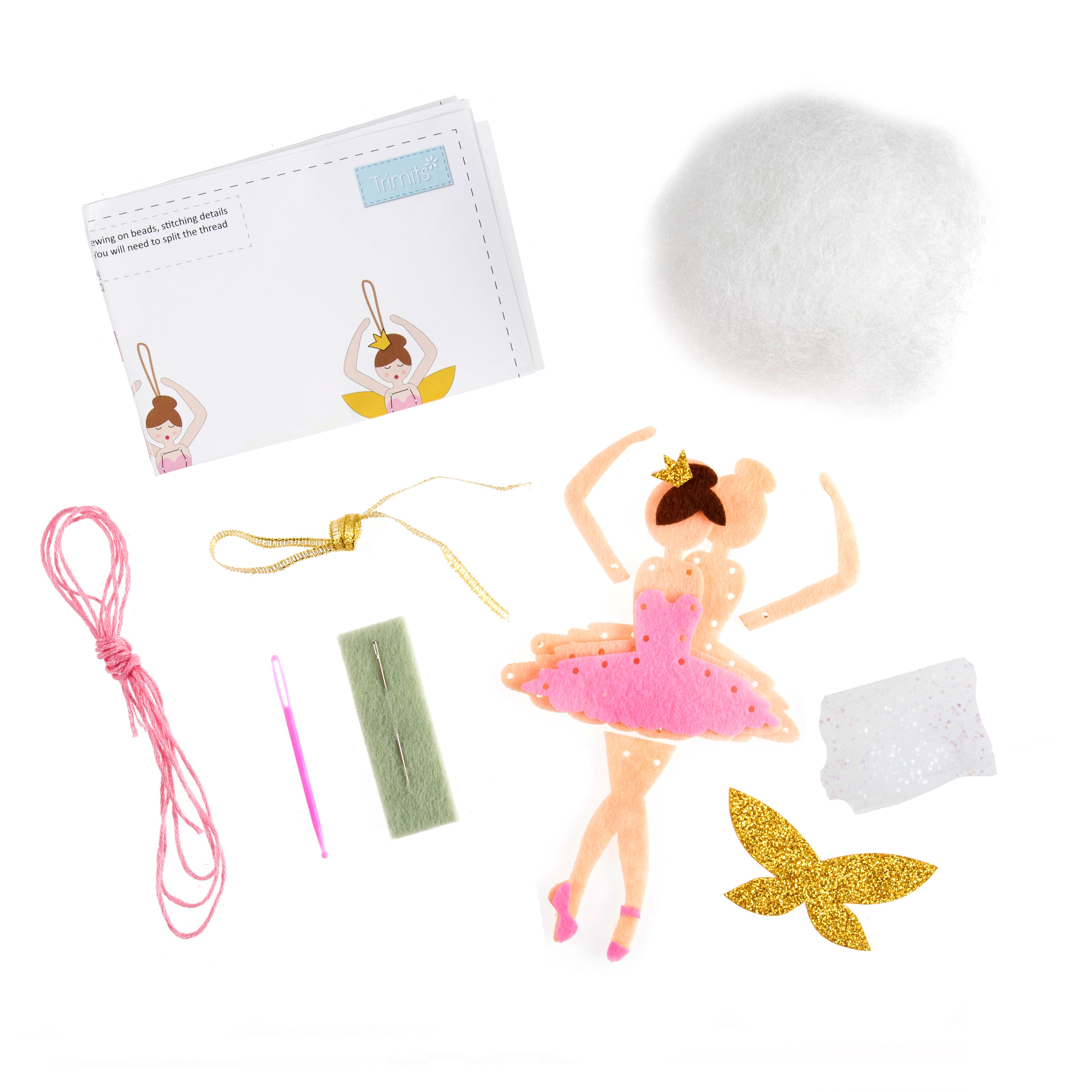Trimits Felt Decoration Kit – Sugar Plum Fairy Christmas Craft