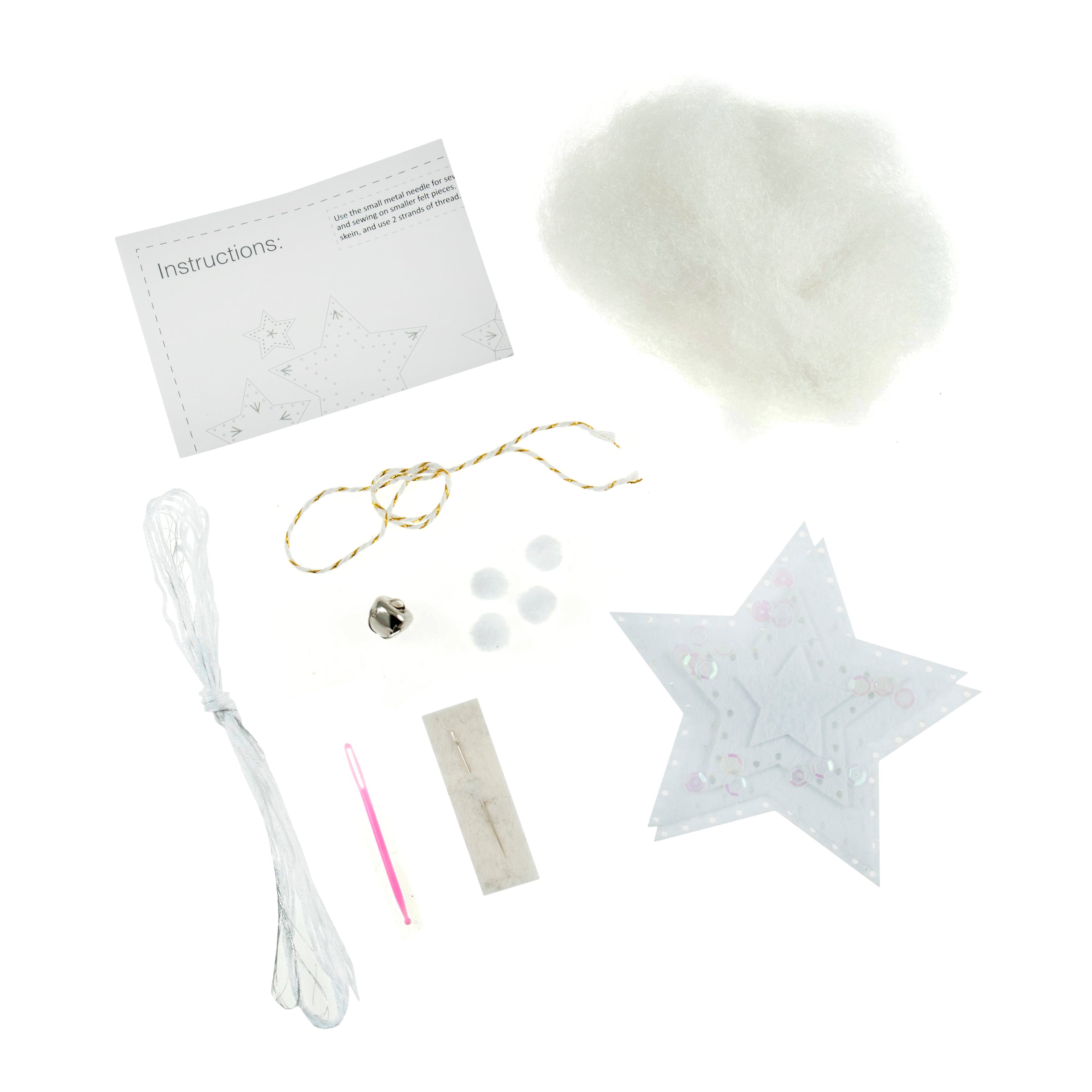 Trimits Felt Star Decoration Kit | Christmas Craft for Beginners