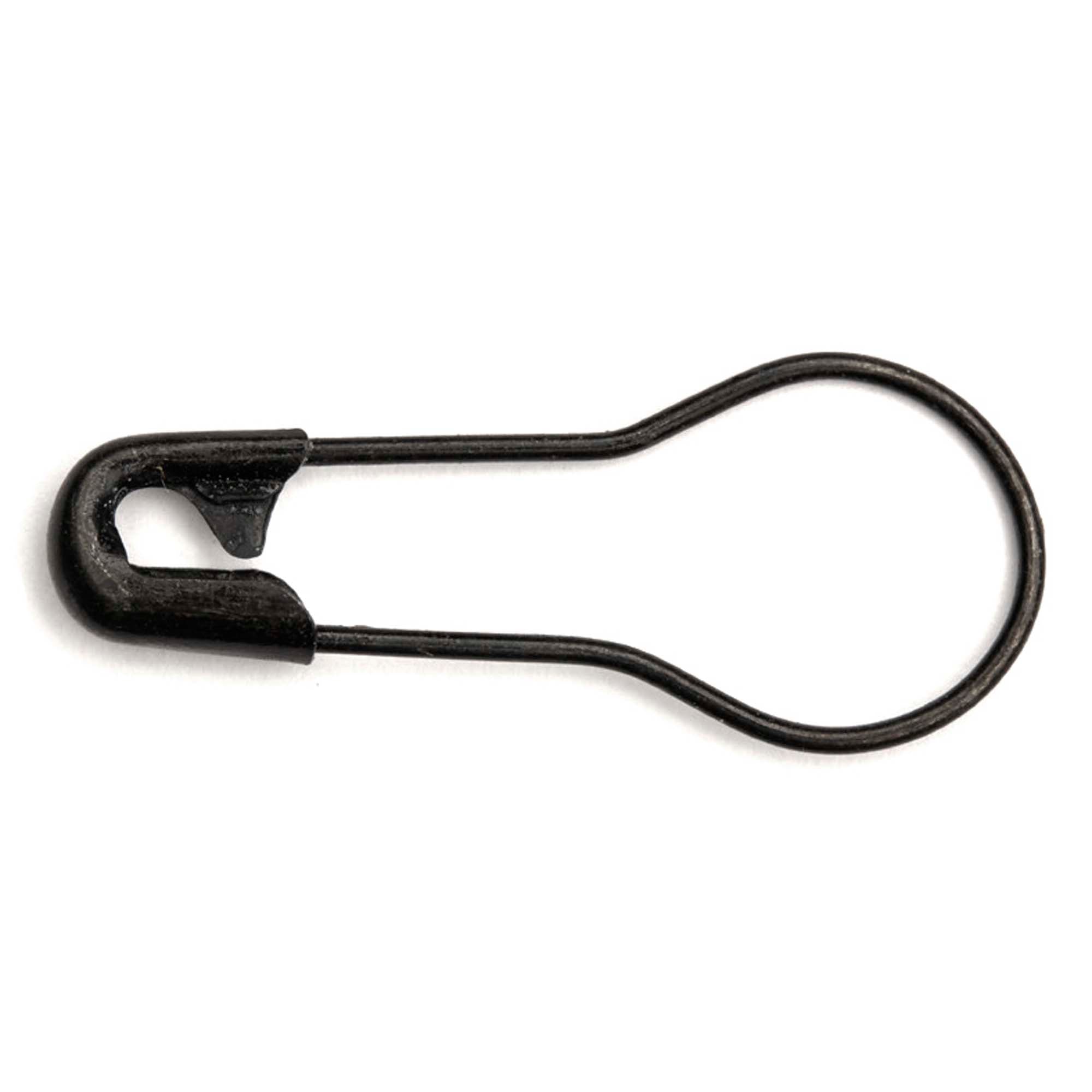 Safety Pins: Bulb: 23mm: Black: 50 Pieces