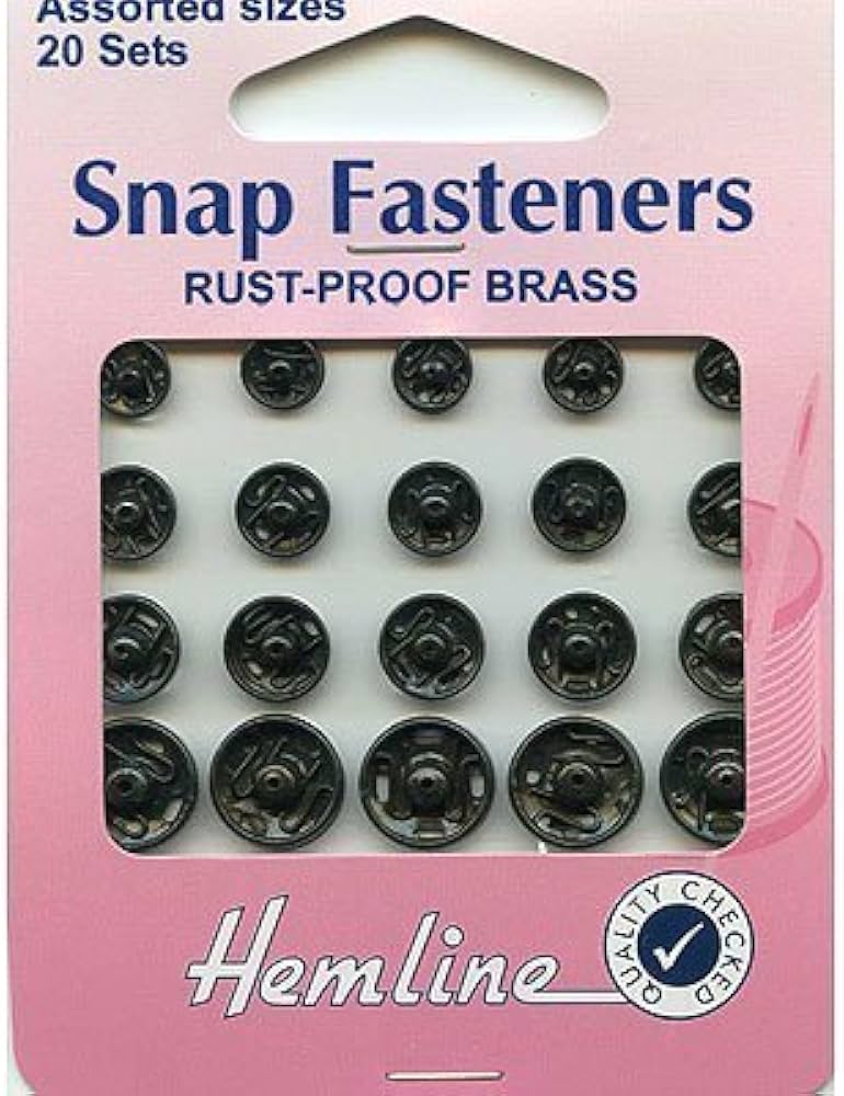 Hemline, Snap Fasteners, 20set - Galedi Pins