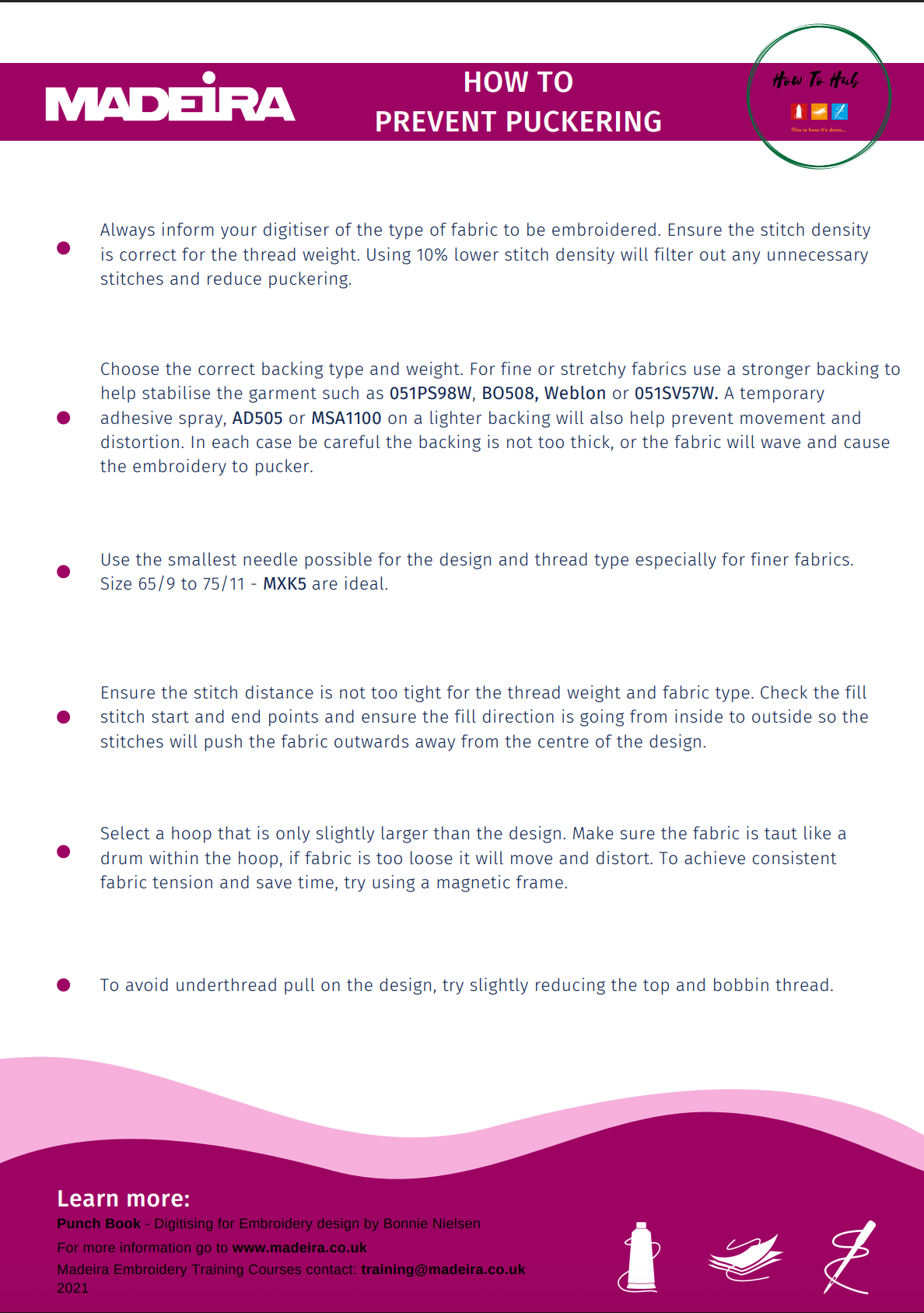 Madeira Temporary Adhesive Spray AD505 250ml for fabric stabilization.