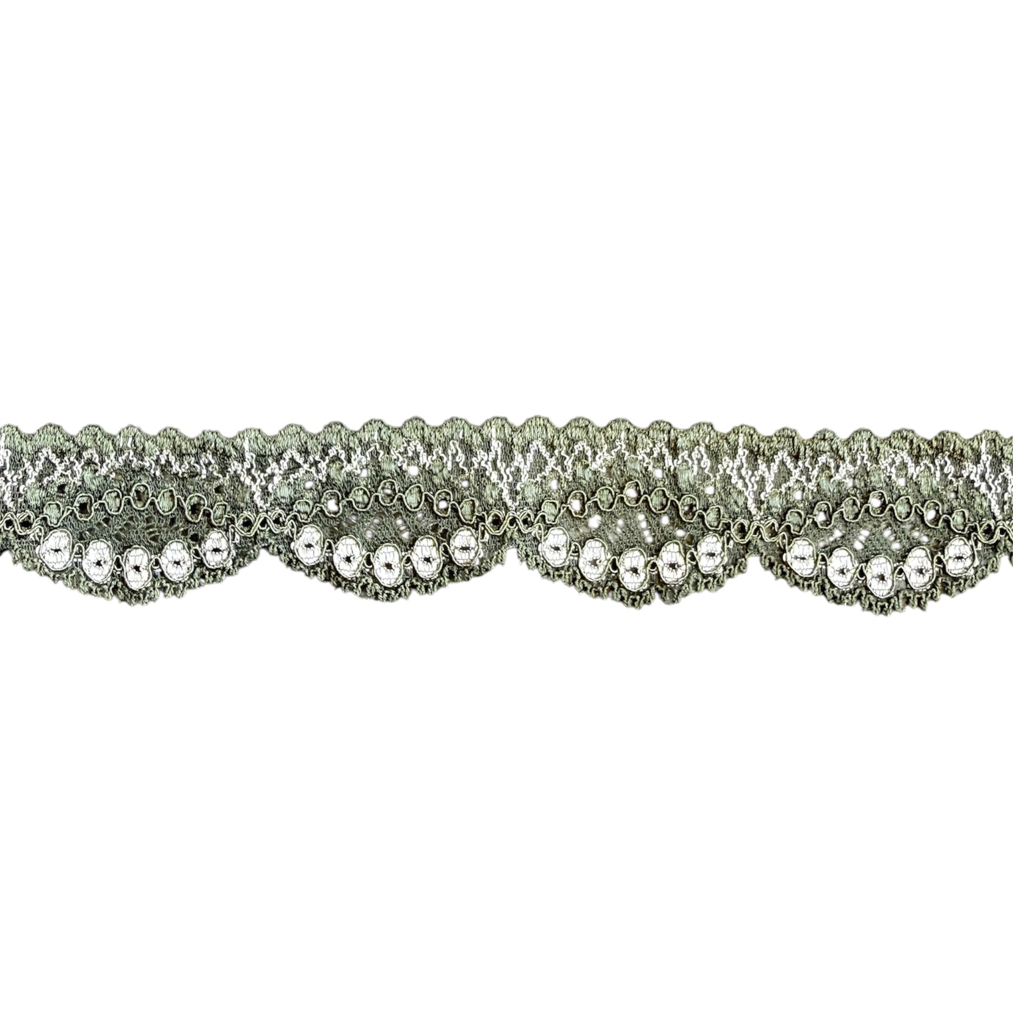 Elastic Trim Stretch Trim, Greyish Blue and Bottle Green