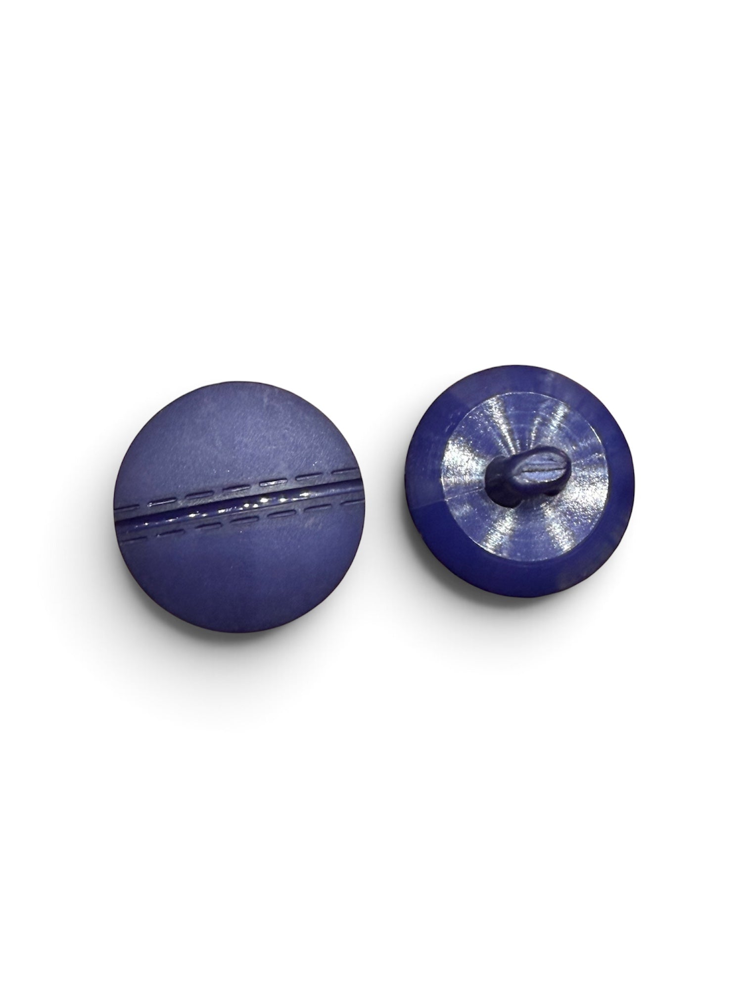 20mm Round Resin Button - Blue and Purple