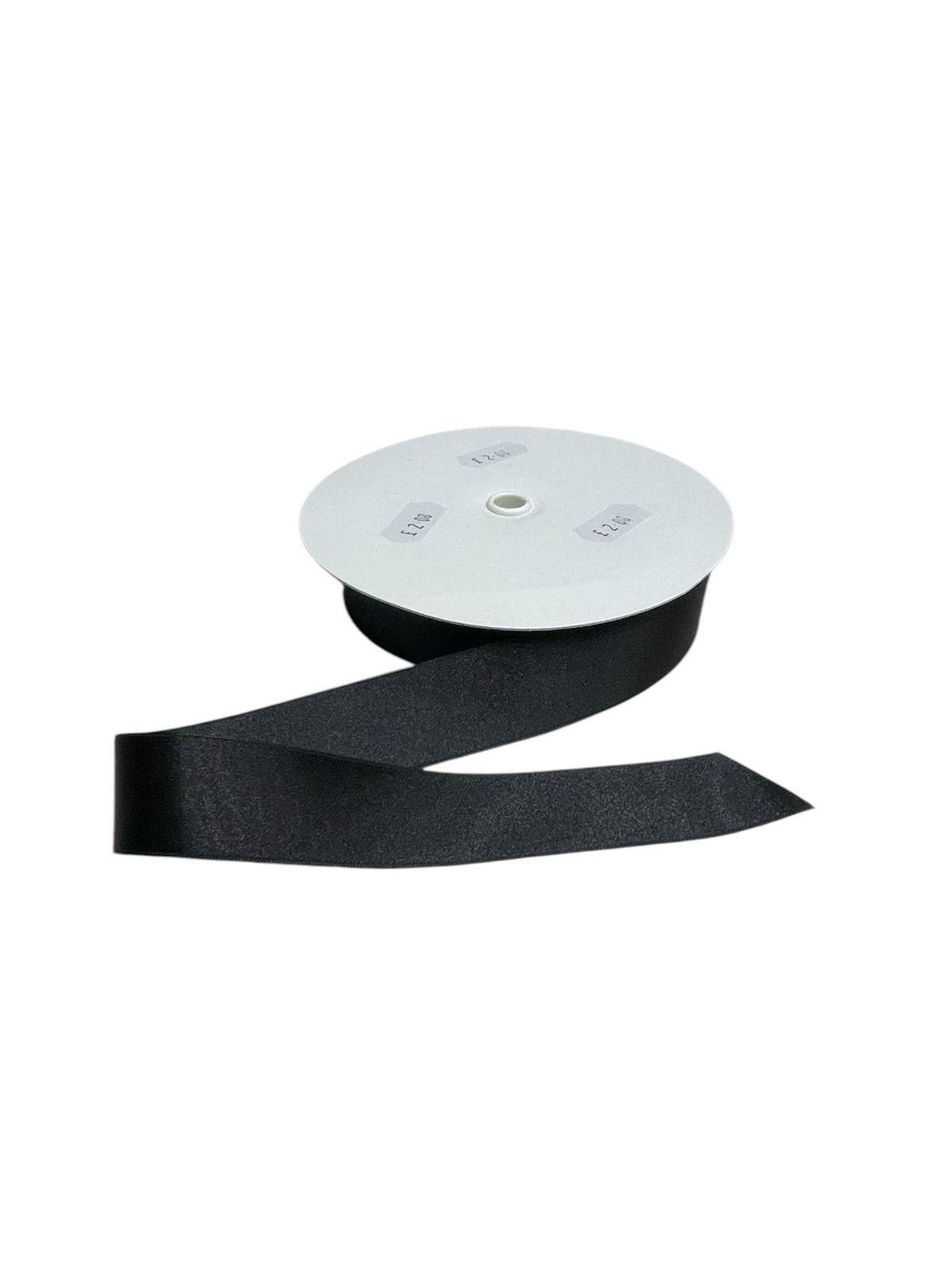 Galedi black double-faced satin ribbon made from recycled polyester.