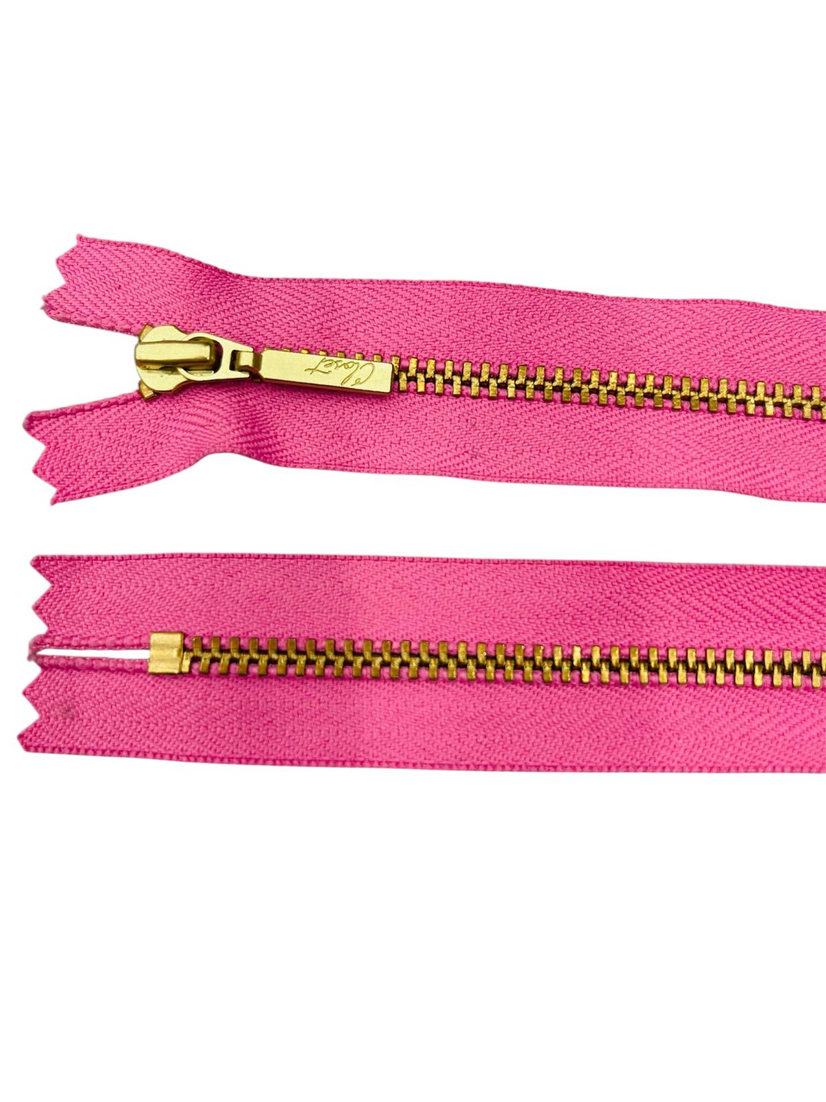 YKK Size 3 Closed End Gold Metal Zip | 41cm-54cm