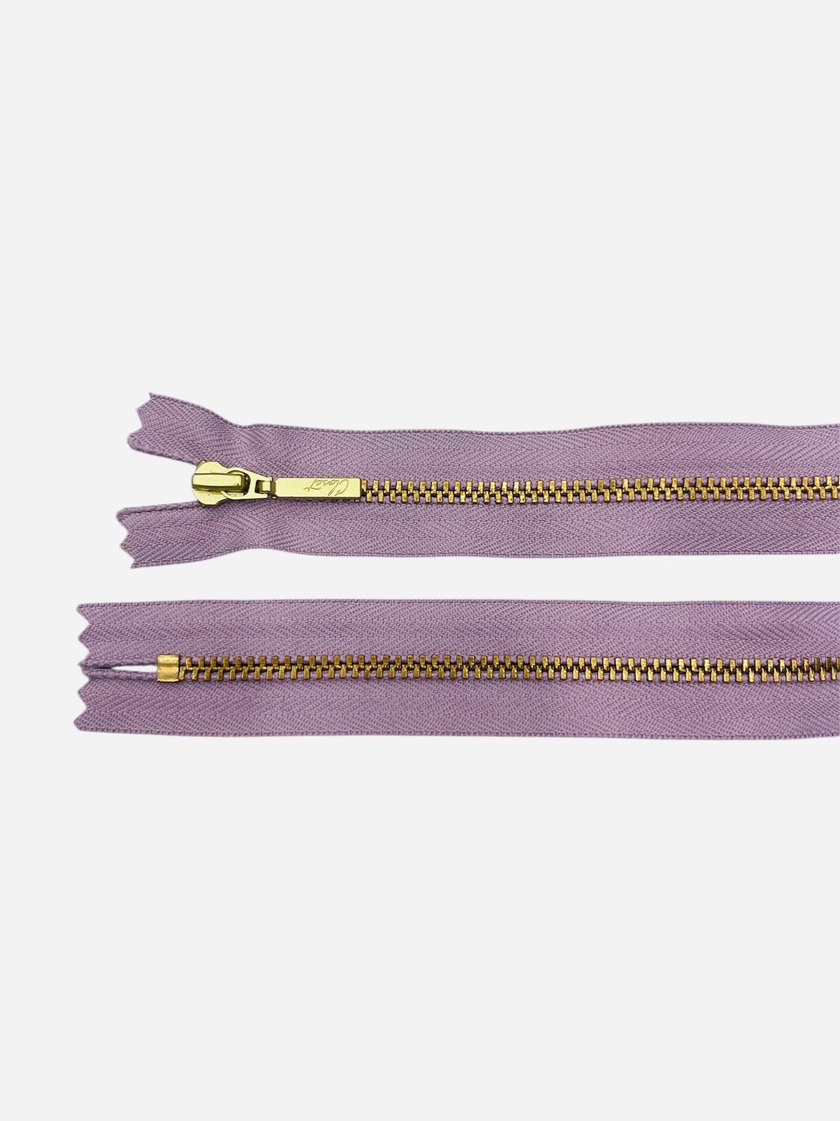 YKK Size 3 Closed End Gold Metal Zip | 41cm-54cm