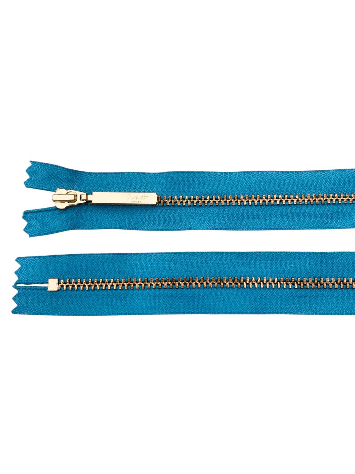 YKK Size 3 Closed End Gold Metal Zip | 55cm