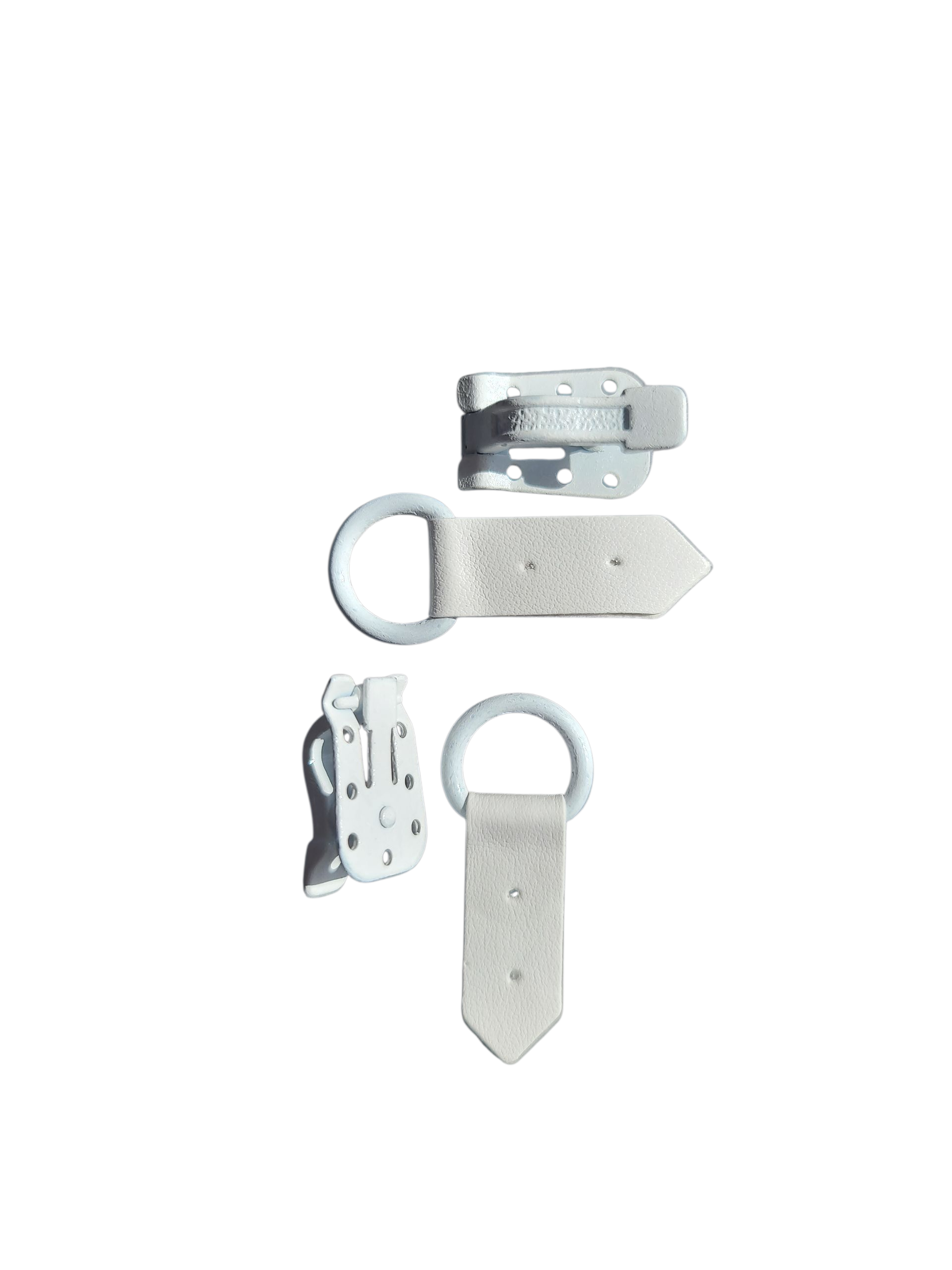 Galedi Pins Adjustable Snap Fastener – Leather Strap for Fur White