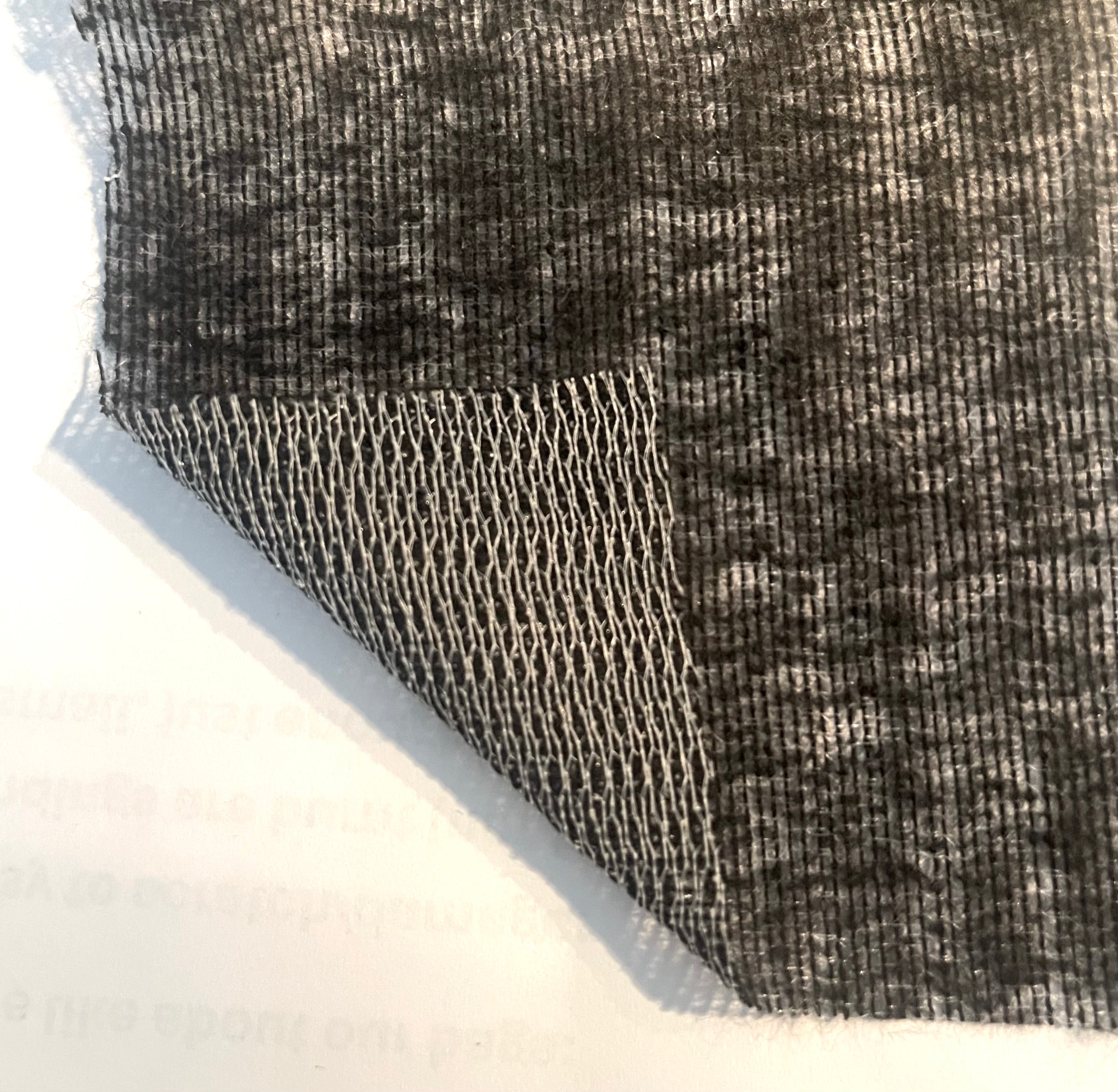 Galedi Pins Knitted Fabric Fusible Interlining – Black Medium Weight