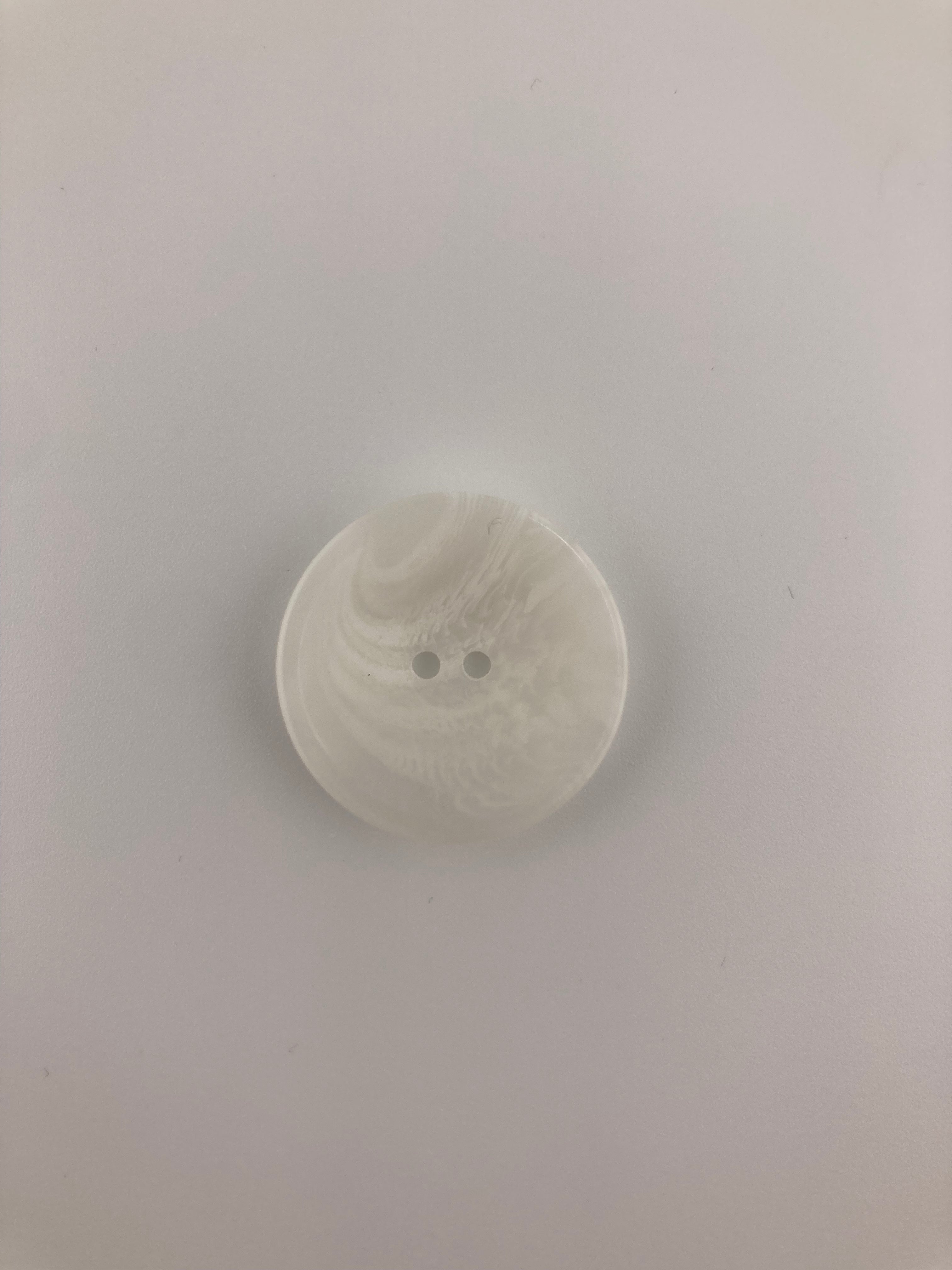 Пуговицы из полиэстера, кремово-белые, 28 мм, 2 отверстия