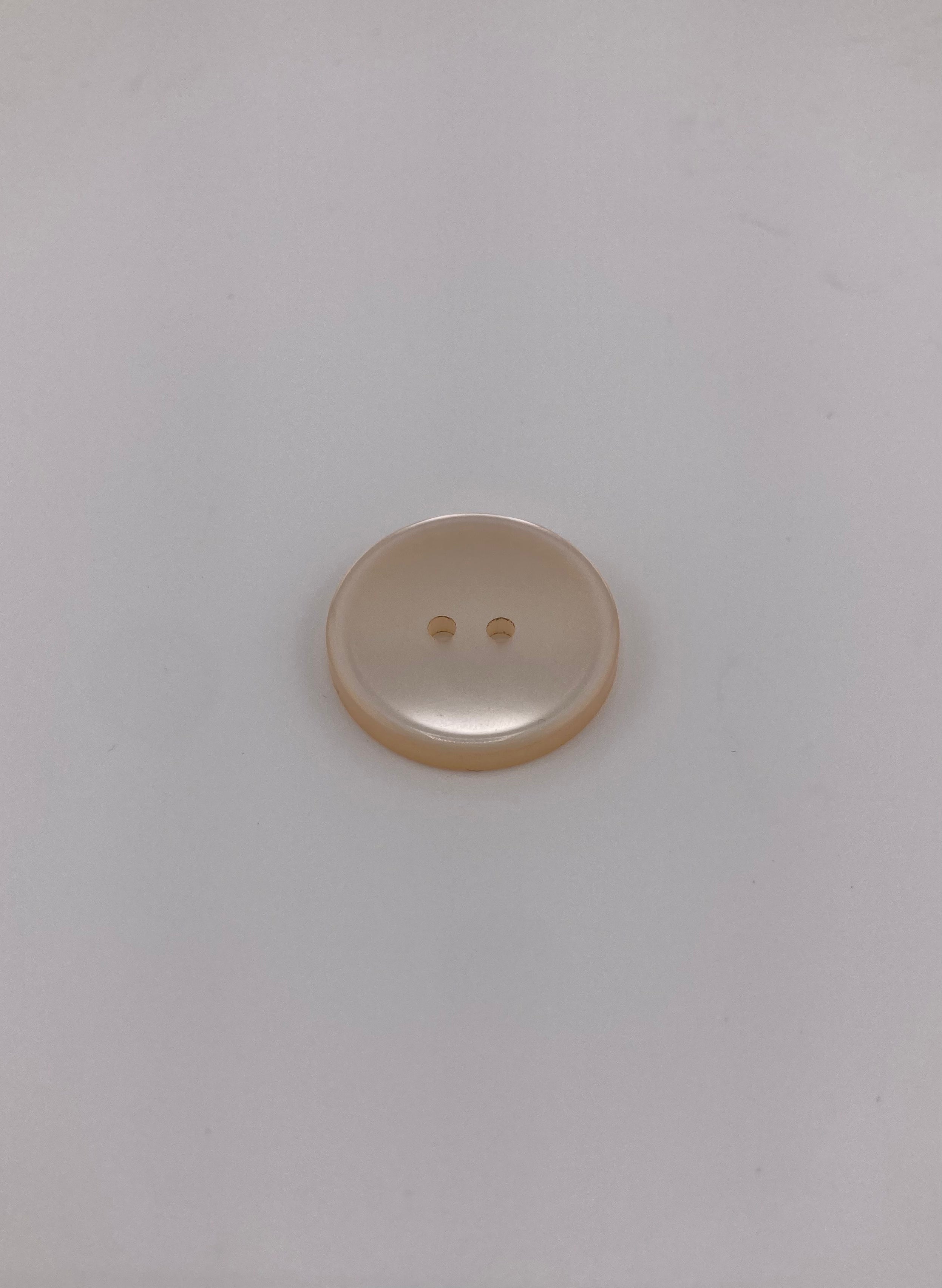Пуговица перламутровая розово-бежевая, 25 мм, 2 отверстия