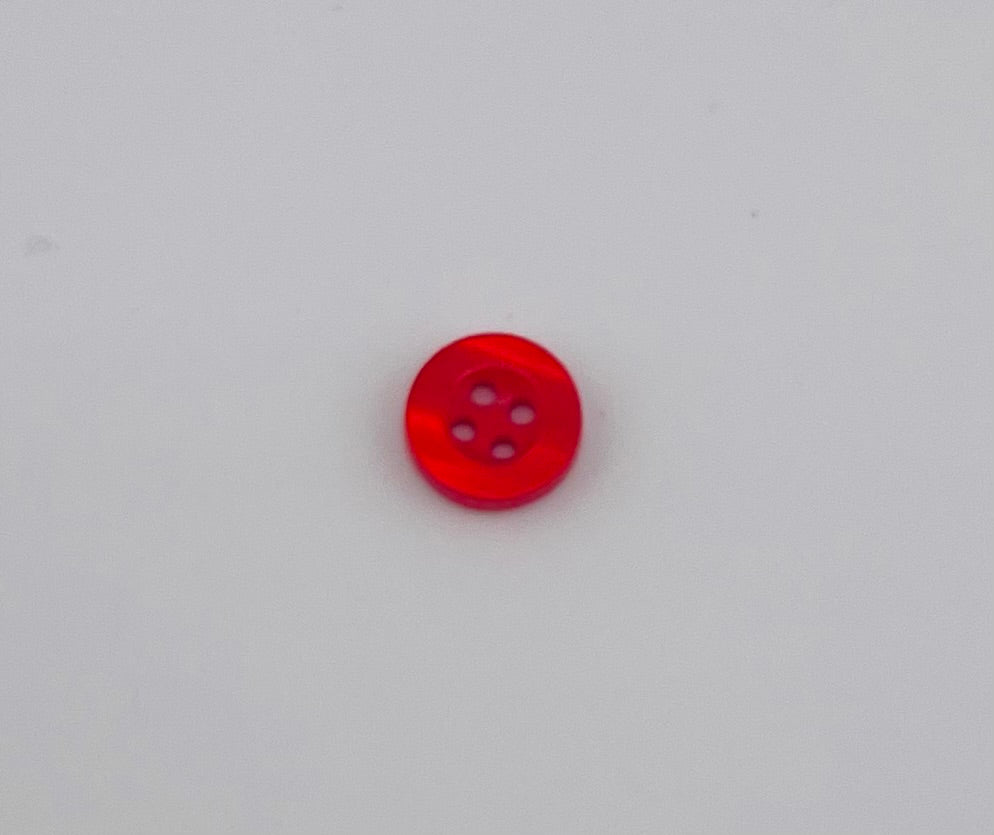 Galedi Pins red 12mm polyester 4-hole sewing buttons.