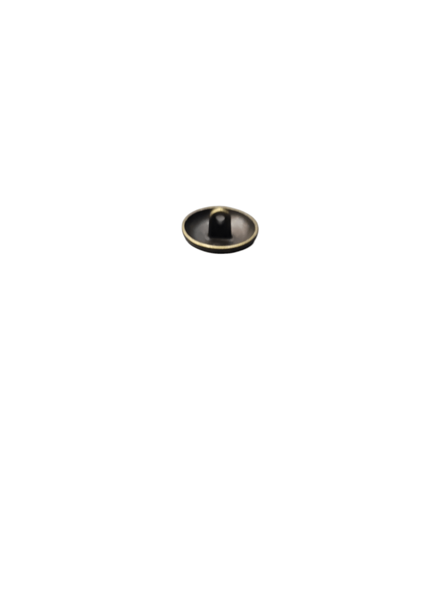 Round Metal Shank Button, Brass - Galedi Pins