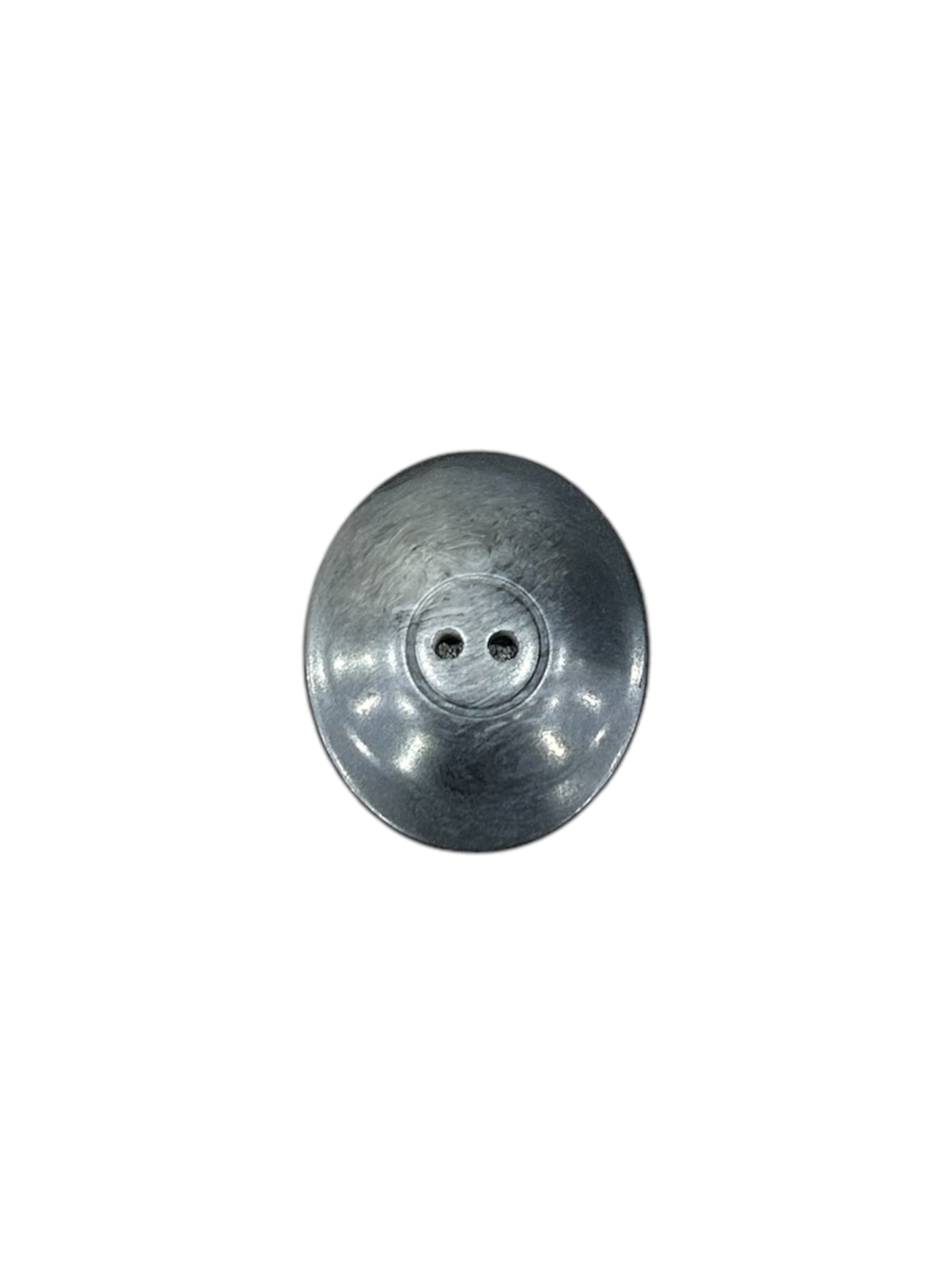 2 Hole Oval Button, Grey - Galedi Pins