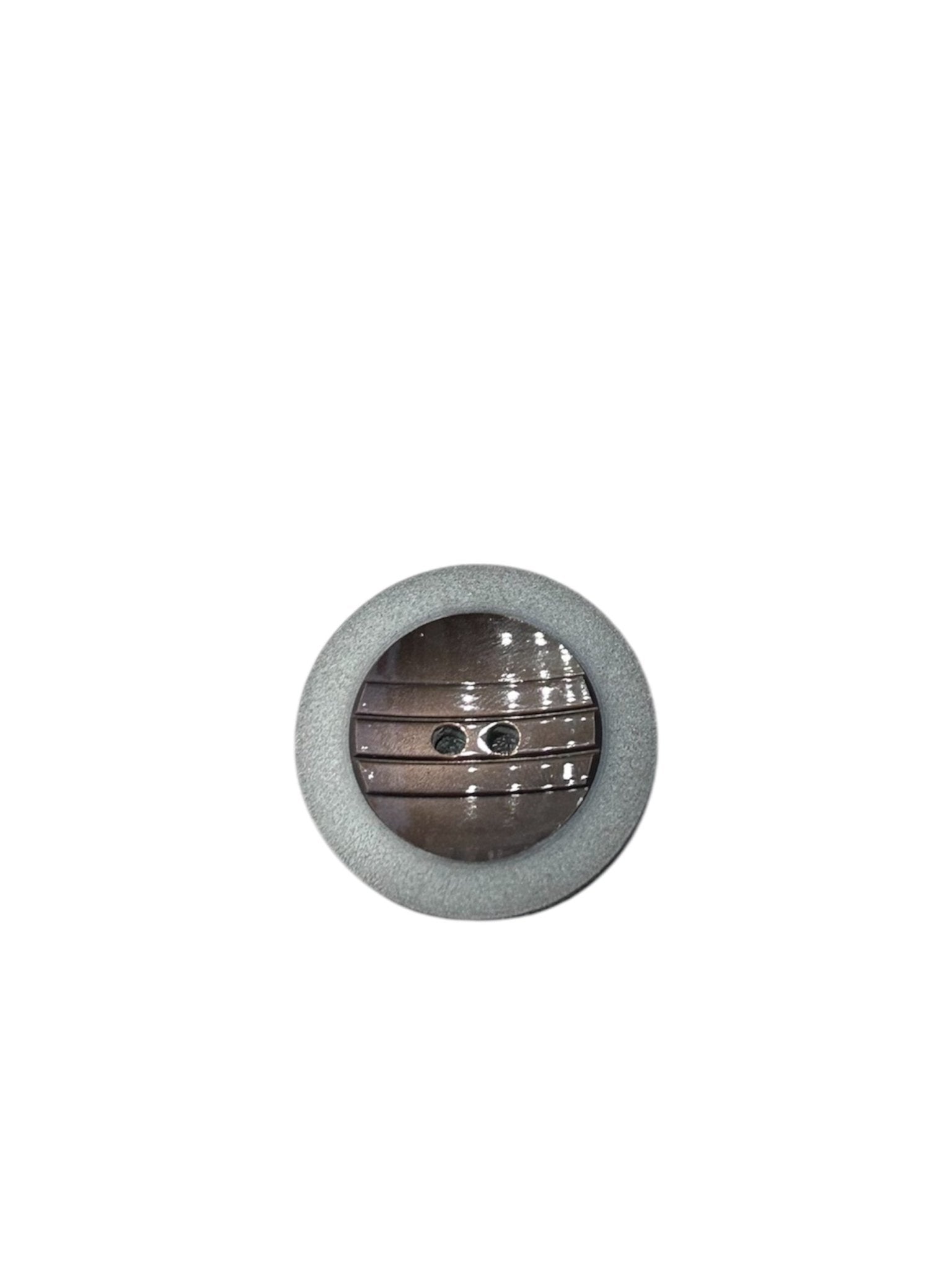 2 Hole Polyester Button, Brown & Grey - Galedi Pins