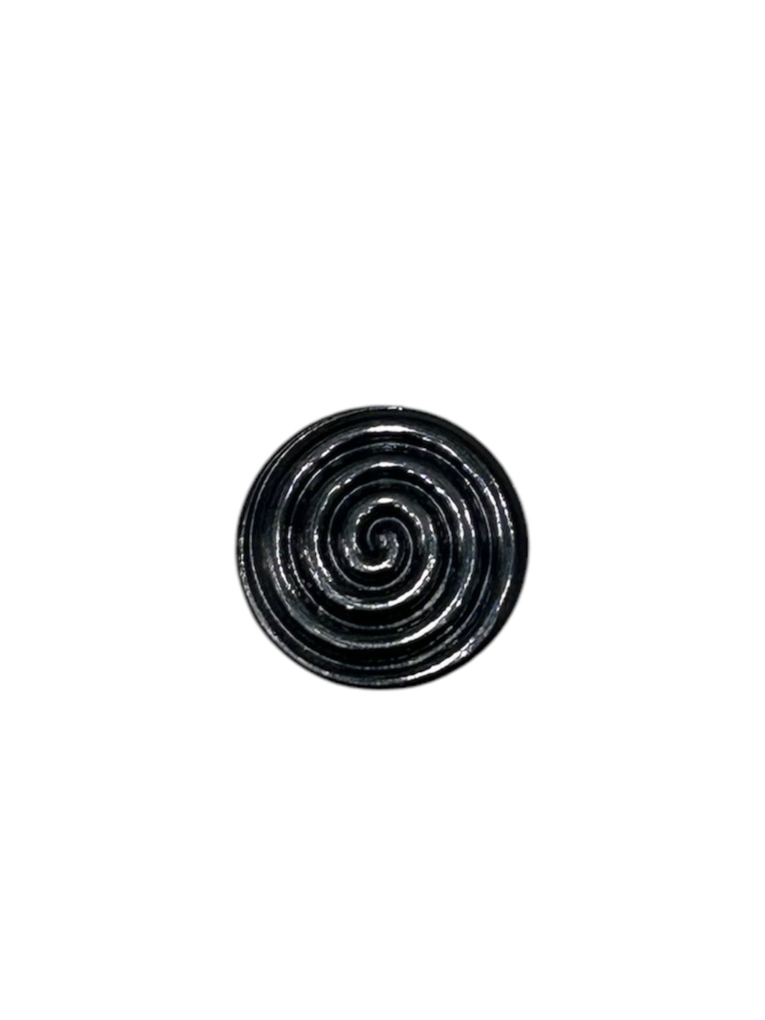 Round Plastic Shank Button, Swirly Design, 22mm - Galedi Pins