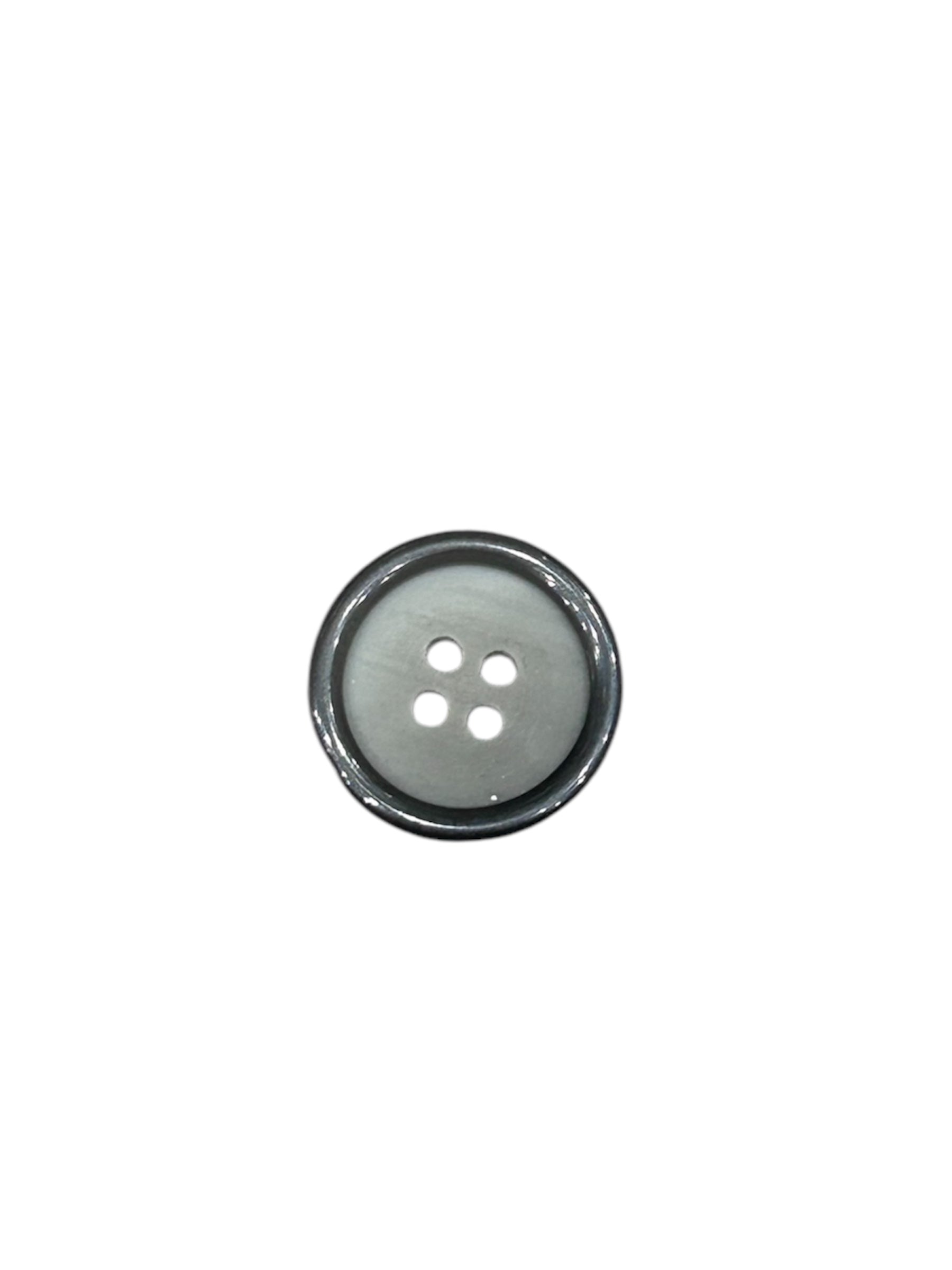 4 Hole Polyester Button, Light Grey - Galedi Pins