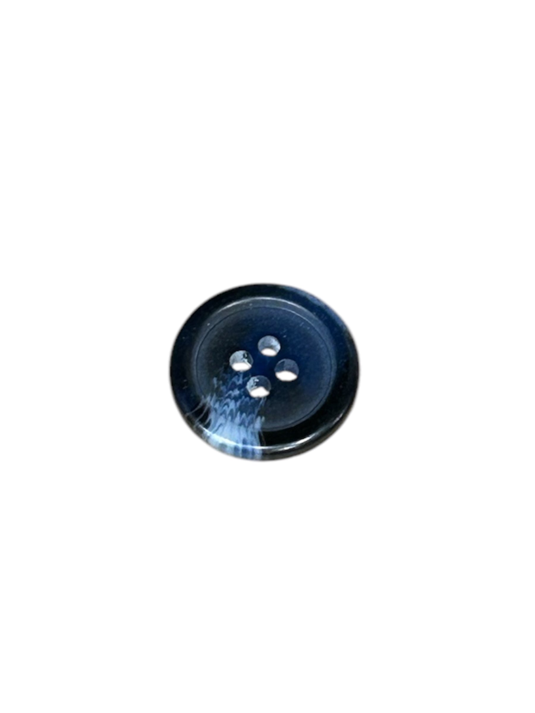 4 Hole Round Button, Blue & Black - Galedi Pins