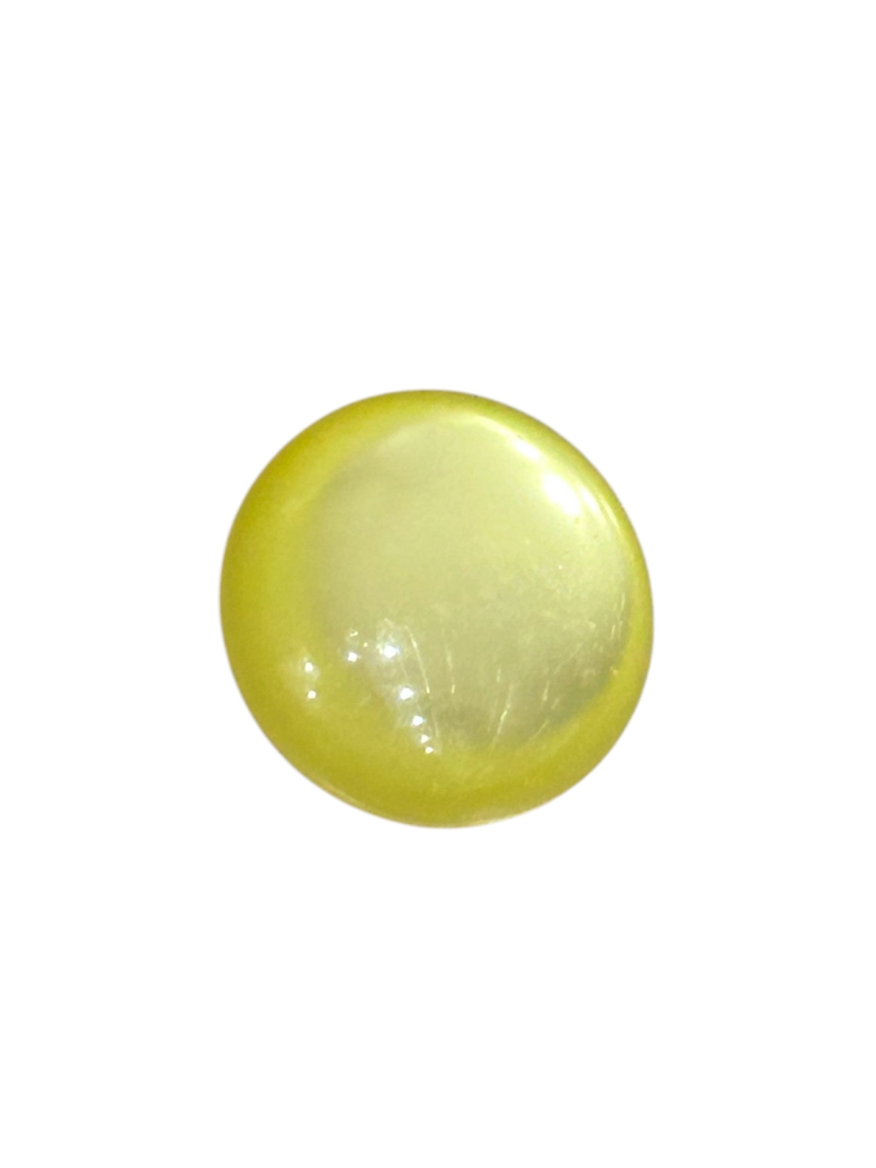 Round Plastic Shank Button, Yellow - Galedi Pins