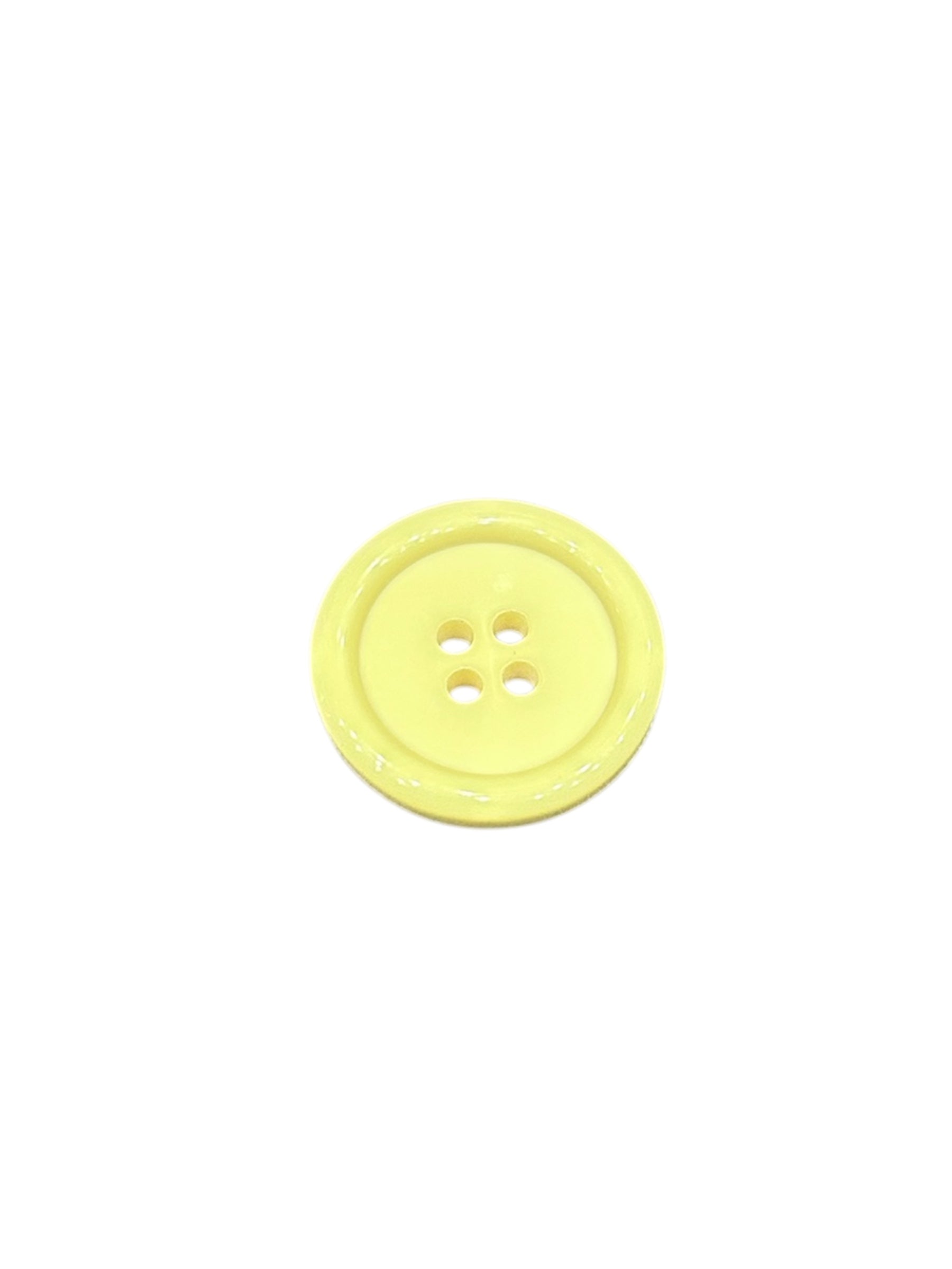 4 Hole Plastic Button, Pale Yellow - Galedi Pins