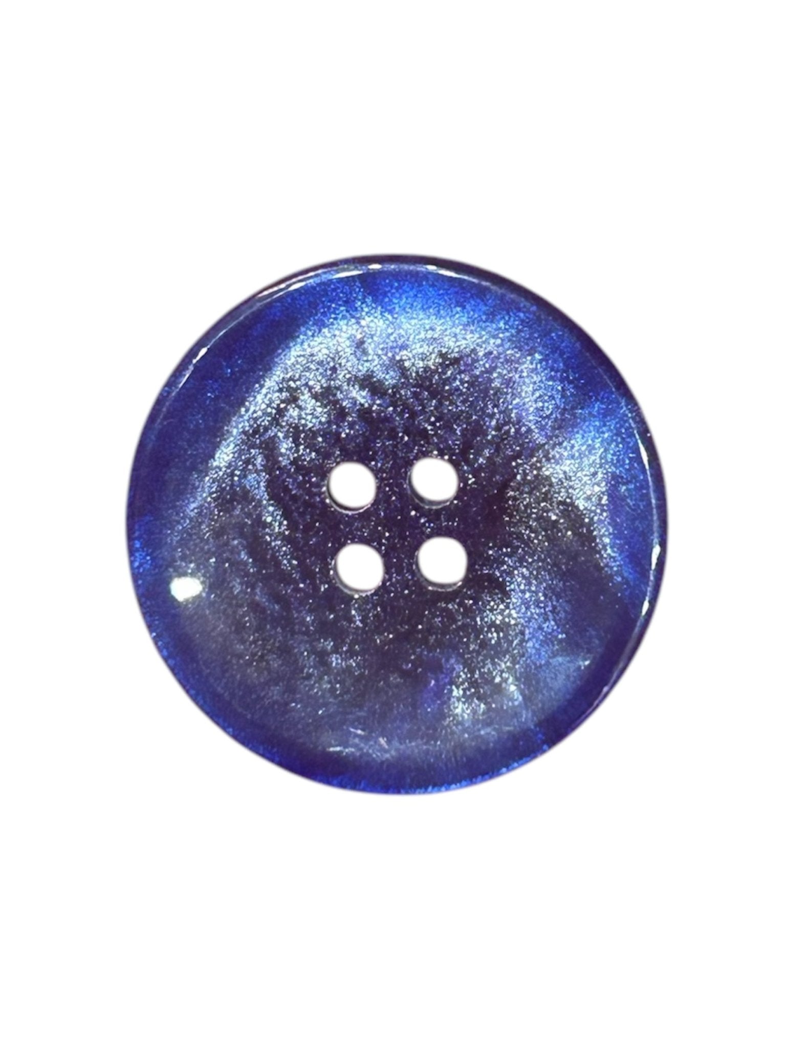 Glittery Blue Button - Galedi Pins