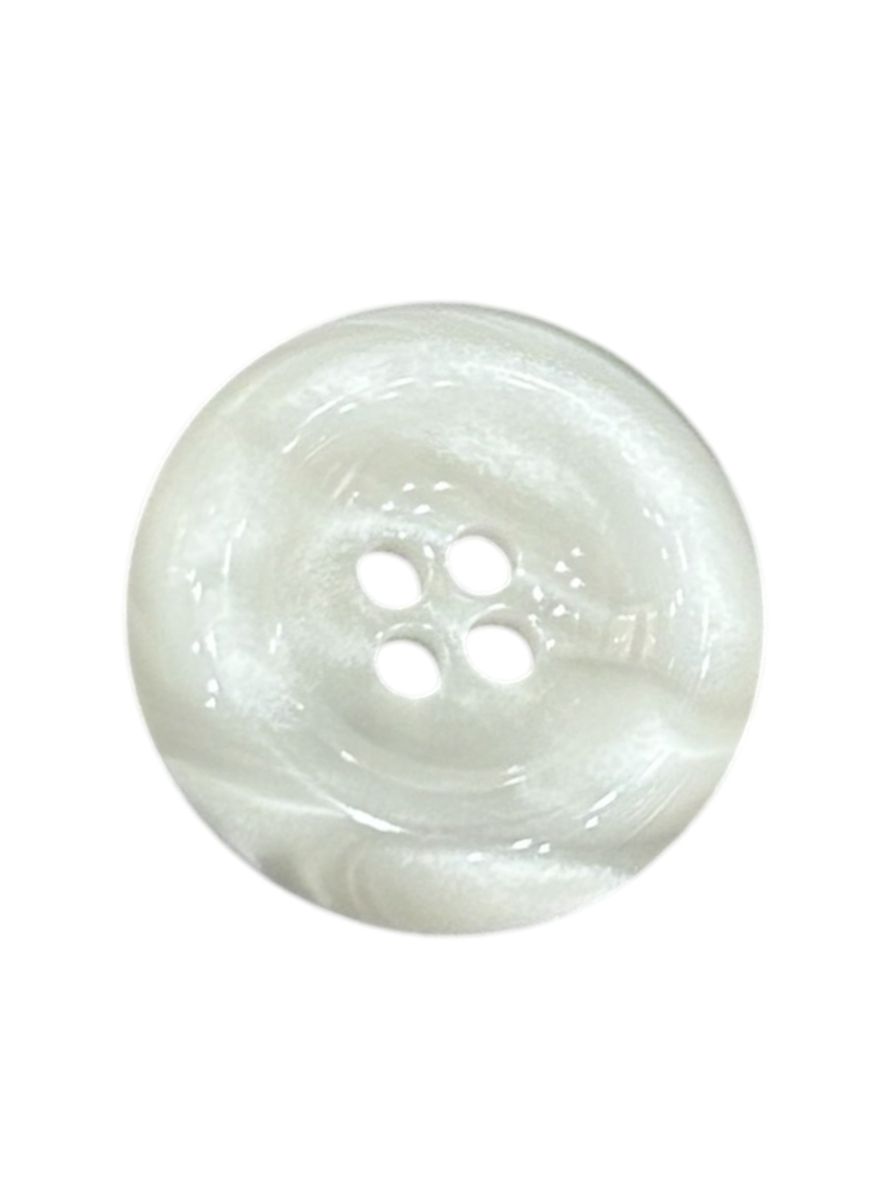 4 Hole Shiny Plastic Button, White - Galedi Pins