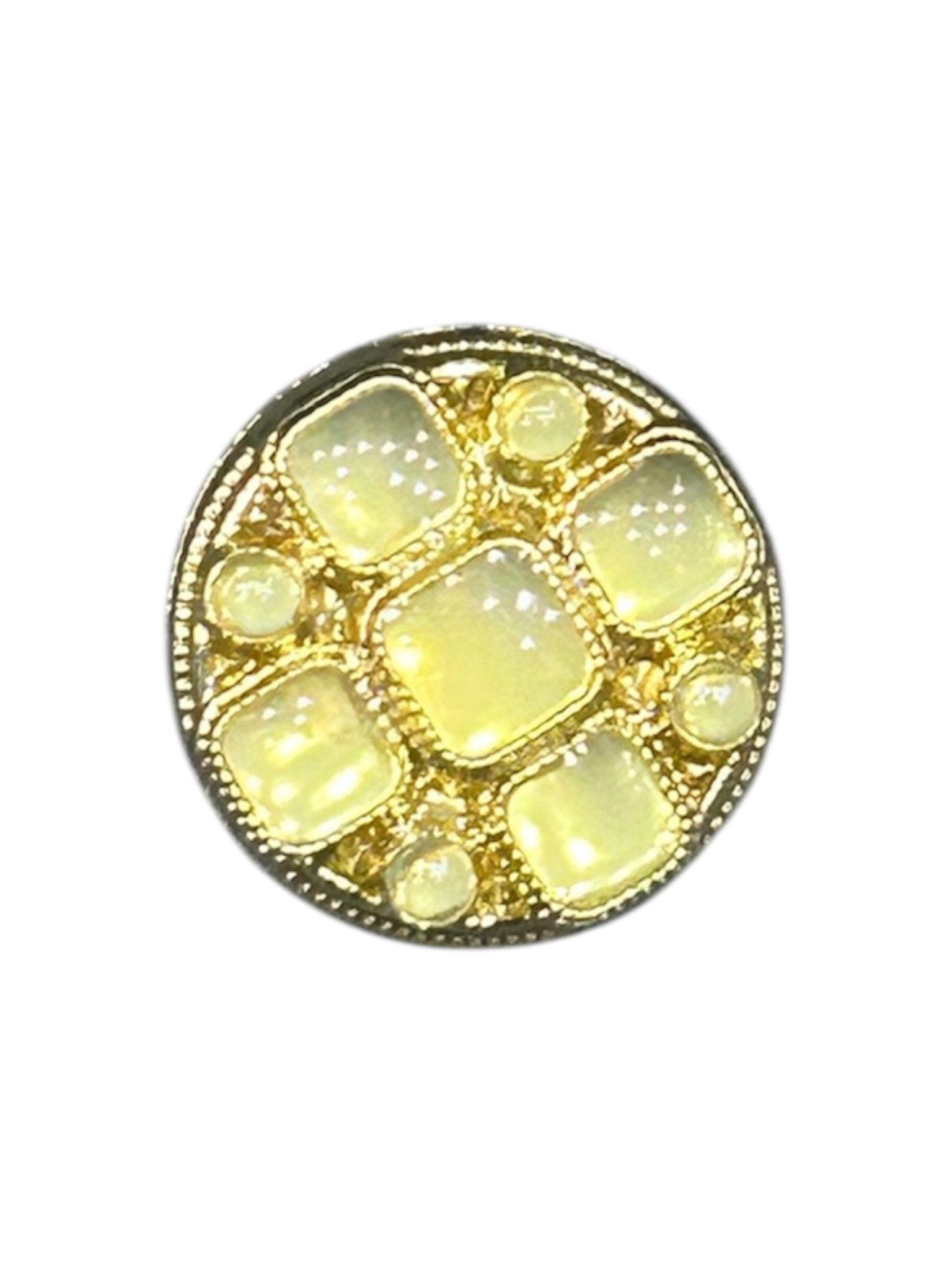 Gold Rhinestone Shank Button X0003 - Galedi Pins