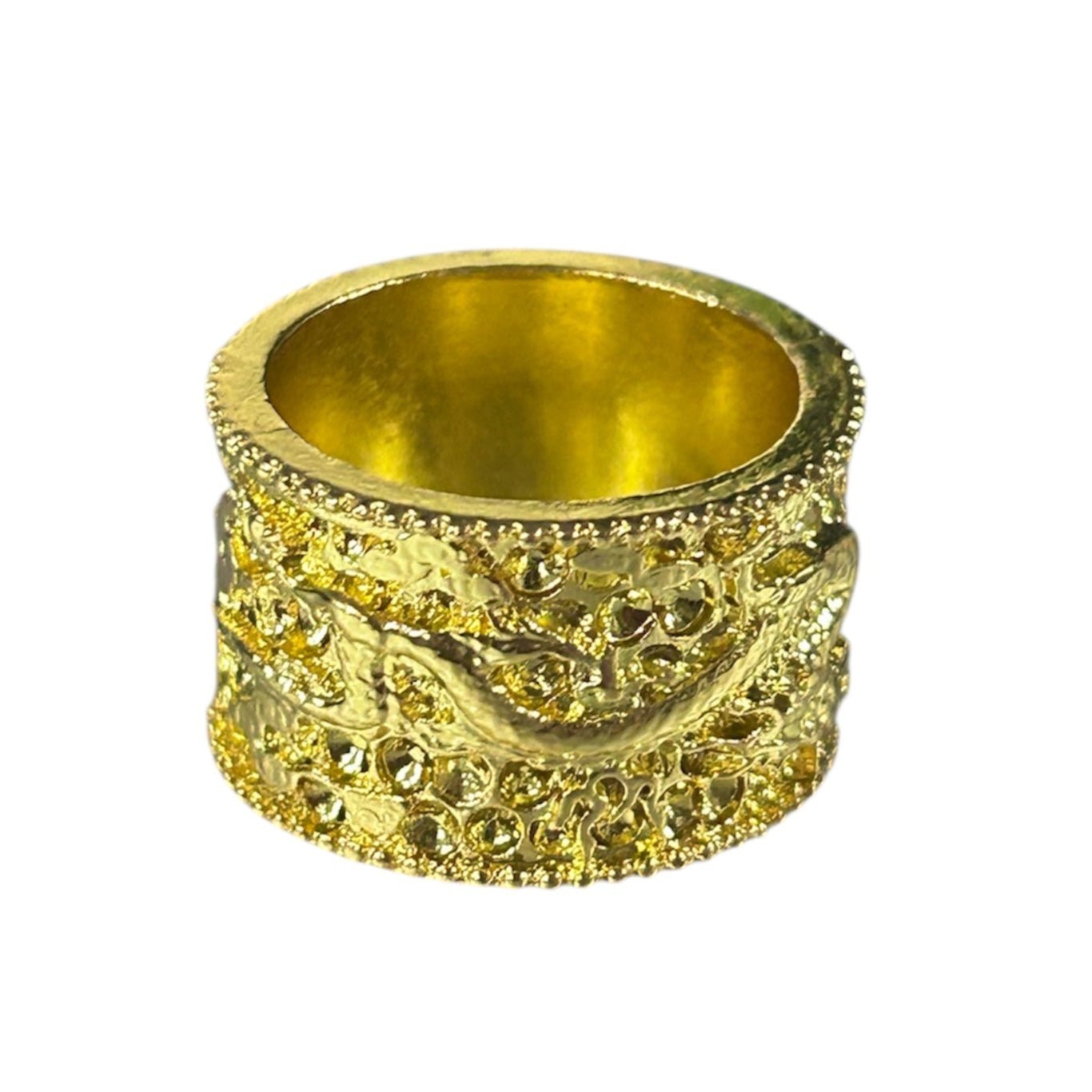 Dragon Patern Gold Alloy Sewing Thimble Ring - Galedi Pins